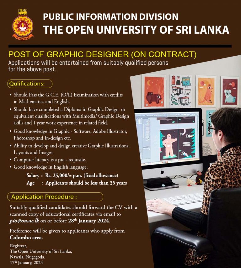 Graphic Designer - The Open University of Sri Lanka