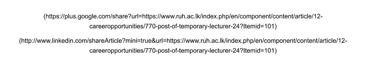 Temporary Lecturer - University of Ruhuna