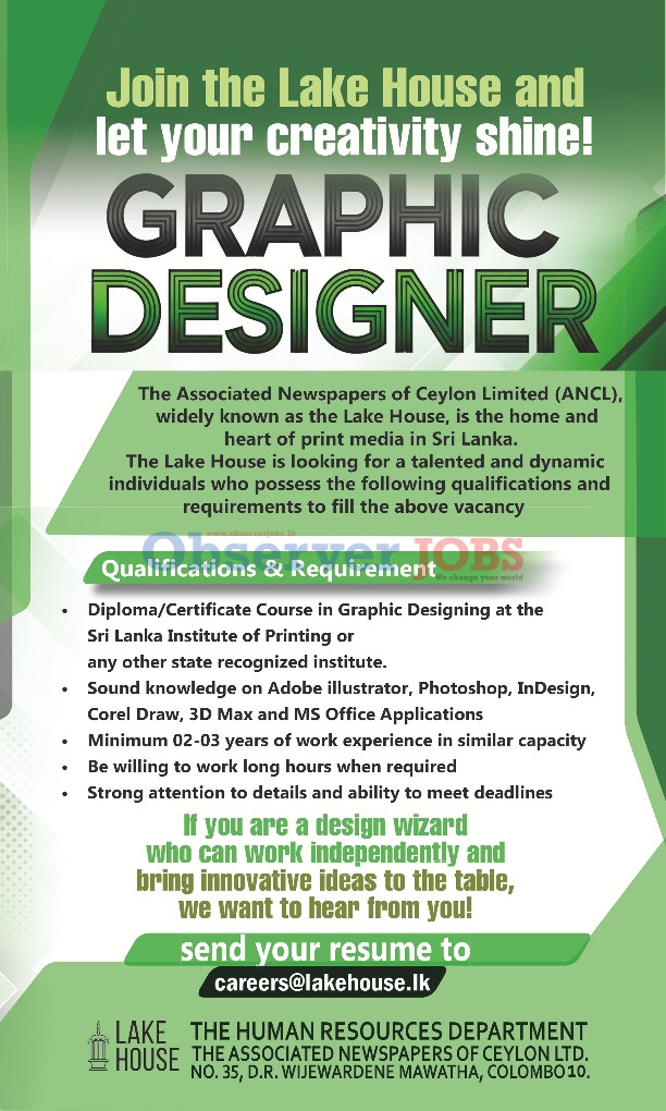 Graphic Designer - The Associated Newspapers of Ceylon Ltd