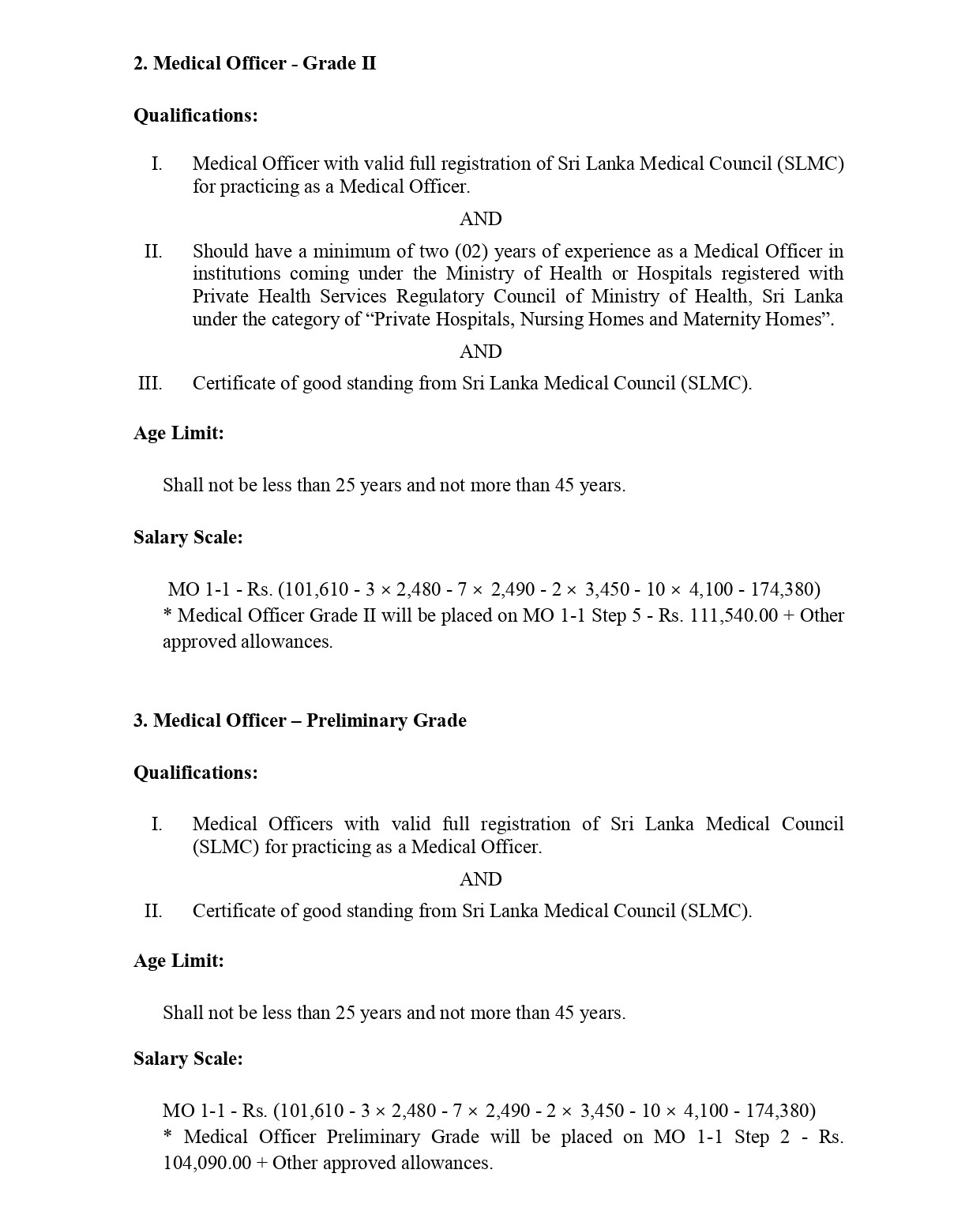Medical Officer, Nursing Officer - University Hospital - General Sri John Kotelawala Defence University