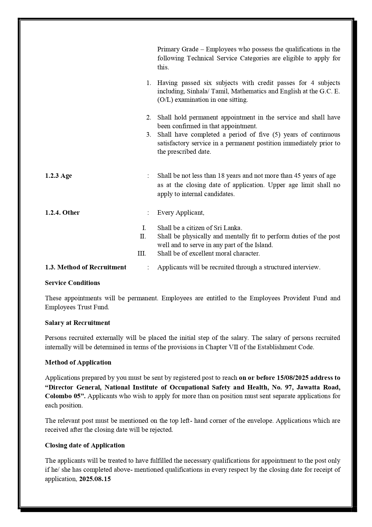 Management Assistant - National Institute of Occupational Safety & Health