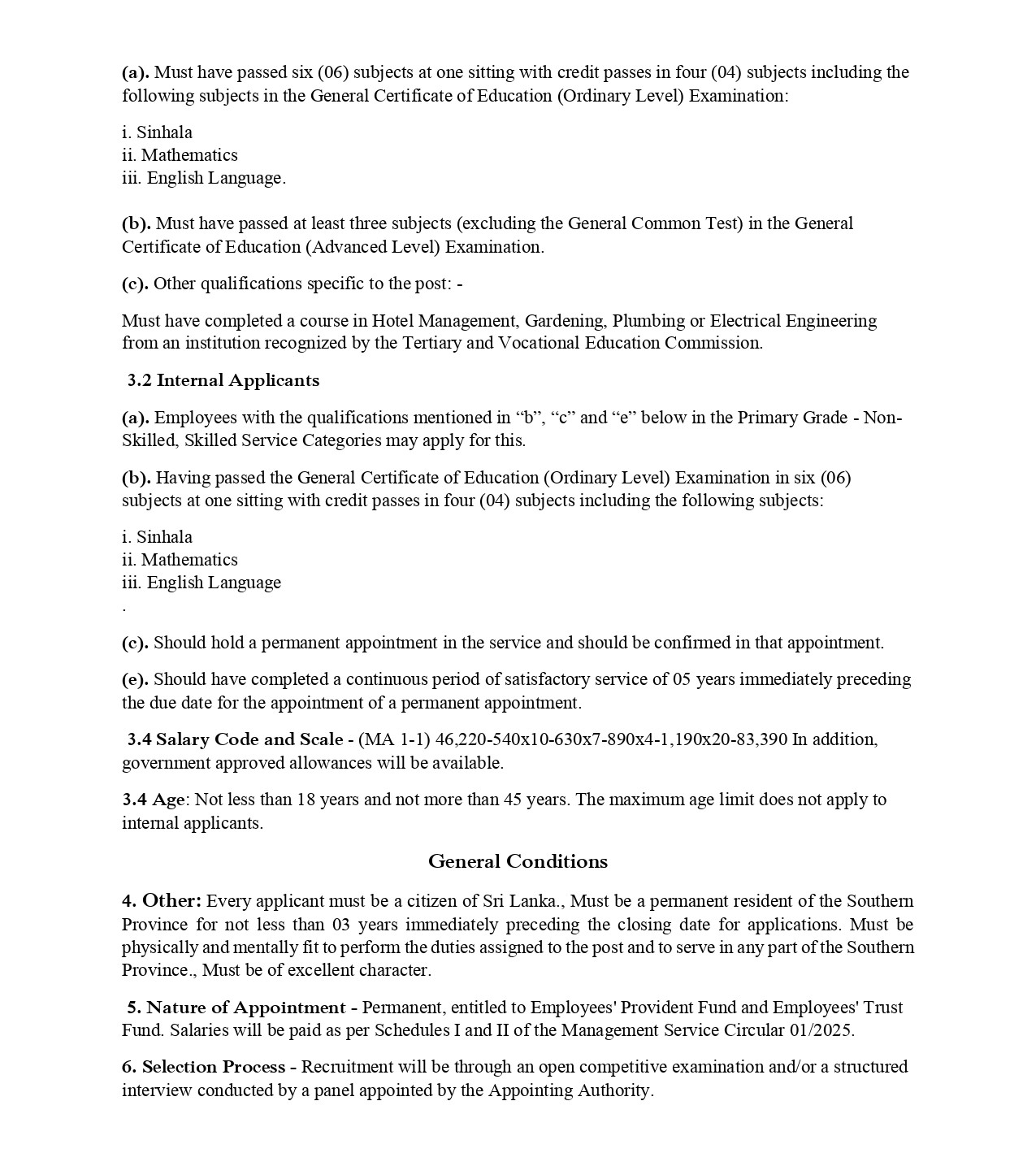 Development Officer, Research Assistant, Officer in Charge - Southern Provincial Industrial Development Authority
