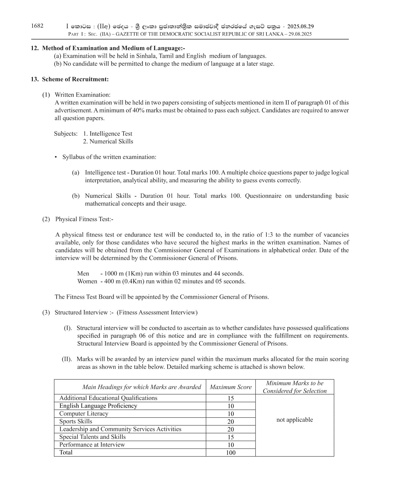 Jailor (Open), Rehabilitation Officer (Open) - Department of Prisons
