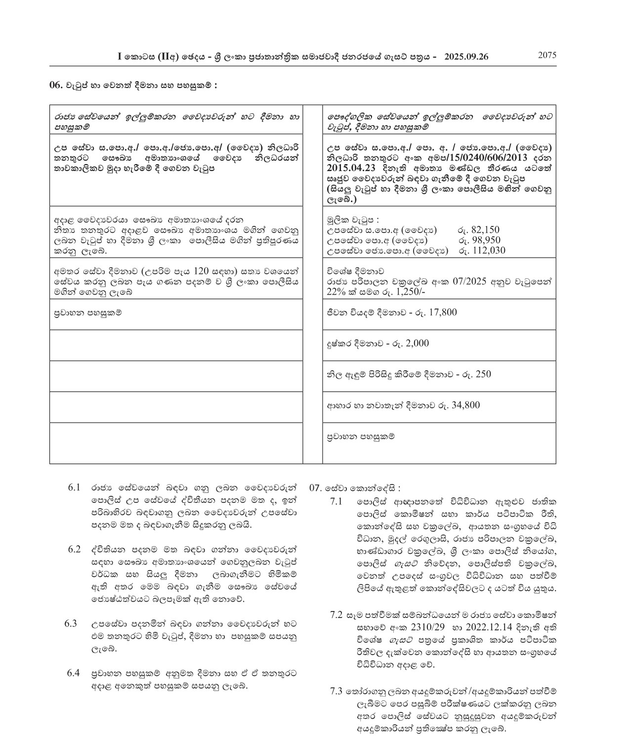 Medical Officer - Sri Lanka Police