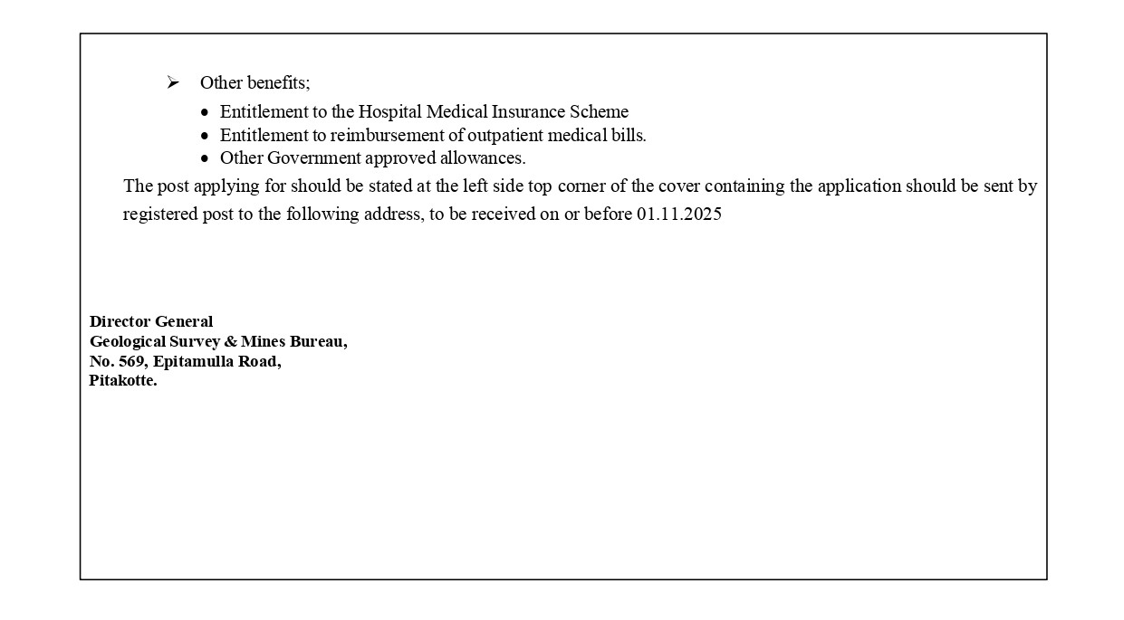 Research Assistant, Network/Hardware Technical Assistant - Geological Survey & Mines Bureau