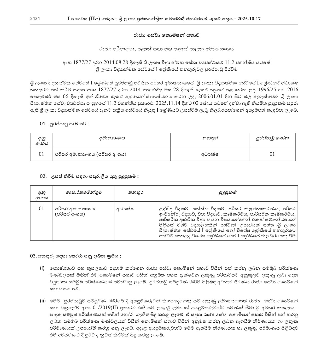 Director - Ministry of Environment