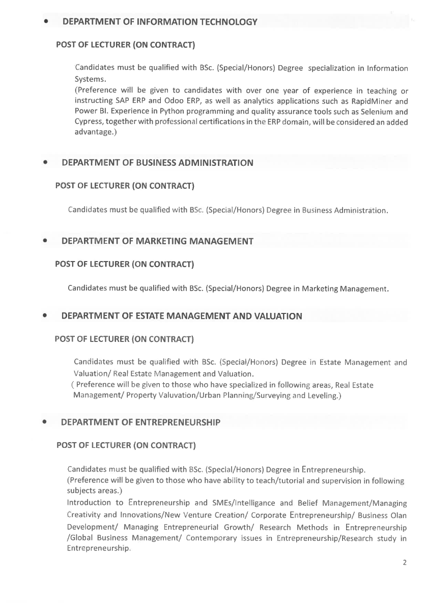 Lecturer - University of Sri Jayewardenepura