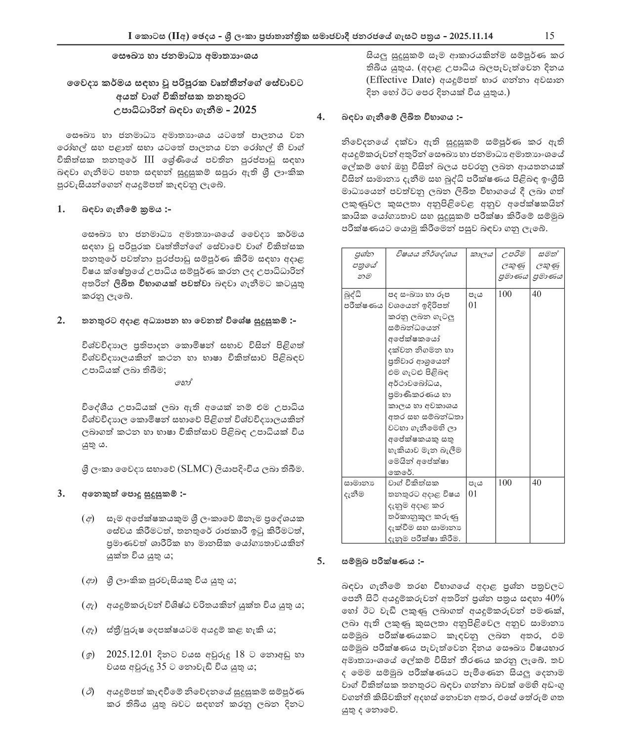 Speech Therapist - Ministry of Health & Mass Media
