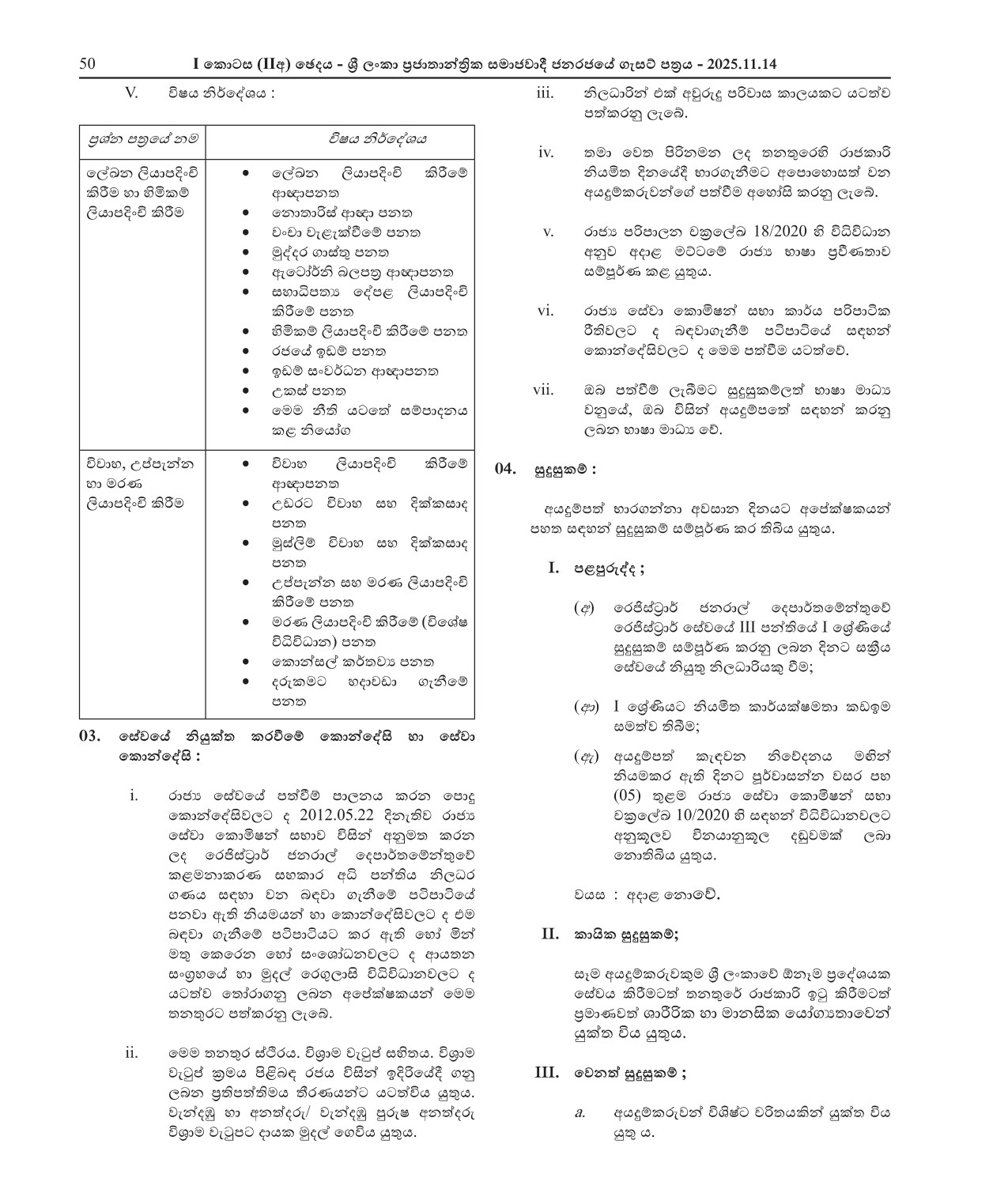 Registrar of Lands/ Registrar of Titles/Distrct Registrar (Limited) - Registrar General’s Department