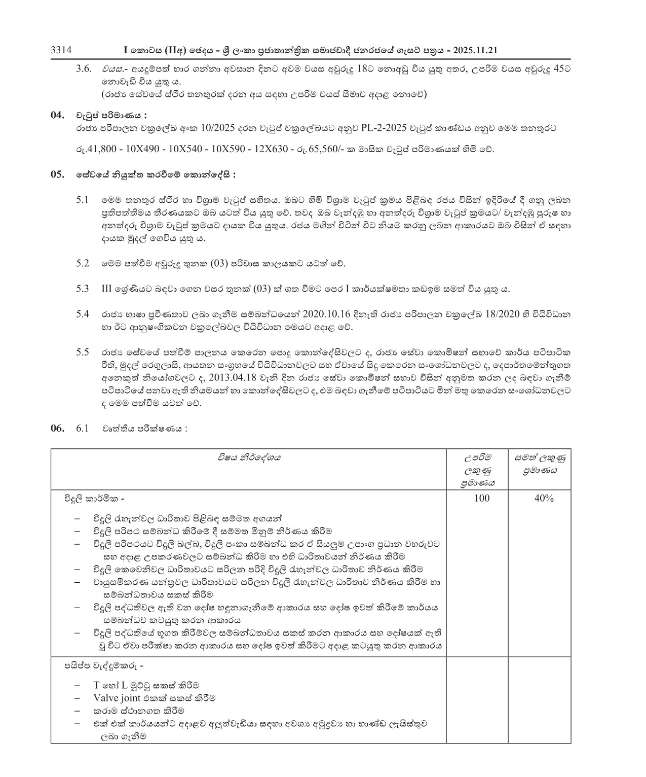 Electrician, Plumber, Circuit Bungalow Care taker - Department of Labour