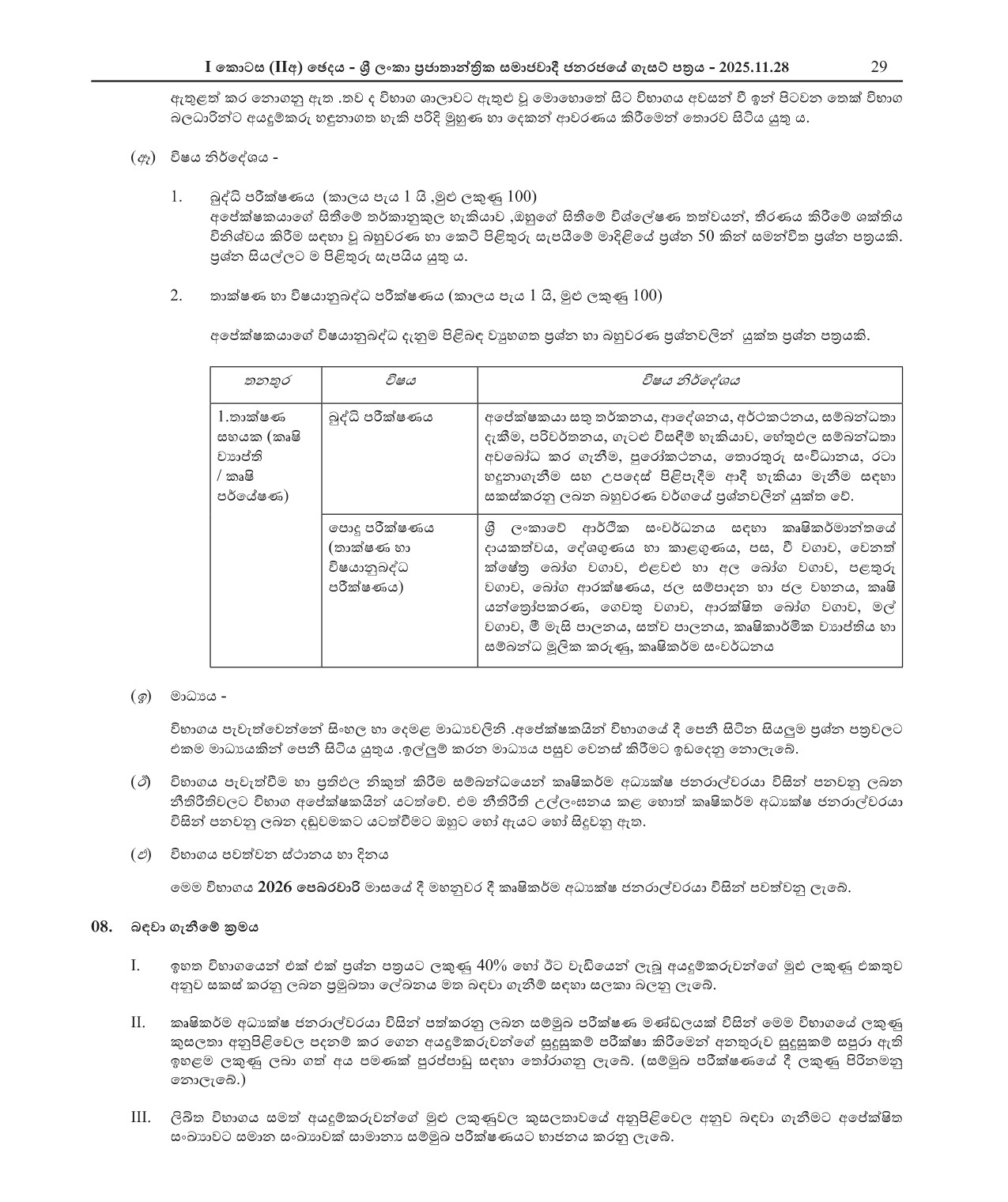 Technological Assistant (Agriculture Extension, Agriculture Research) - Department of Agriculture