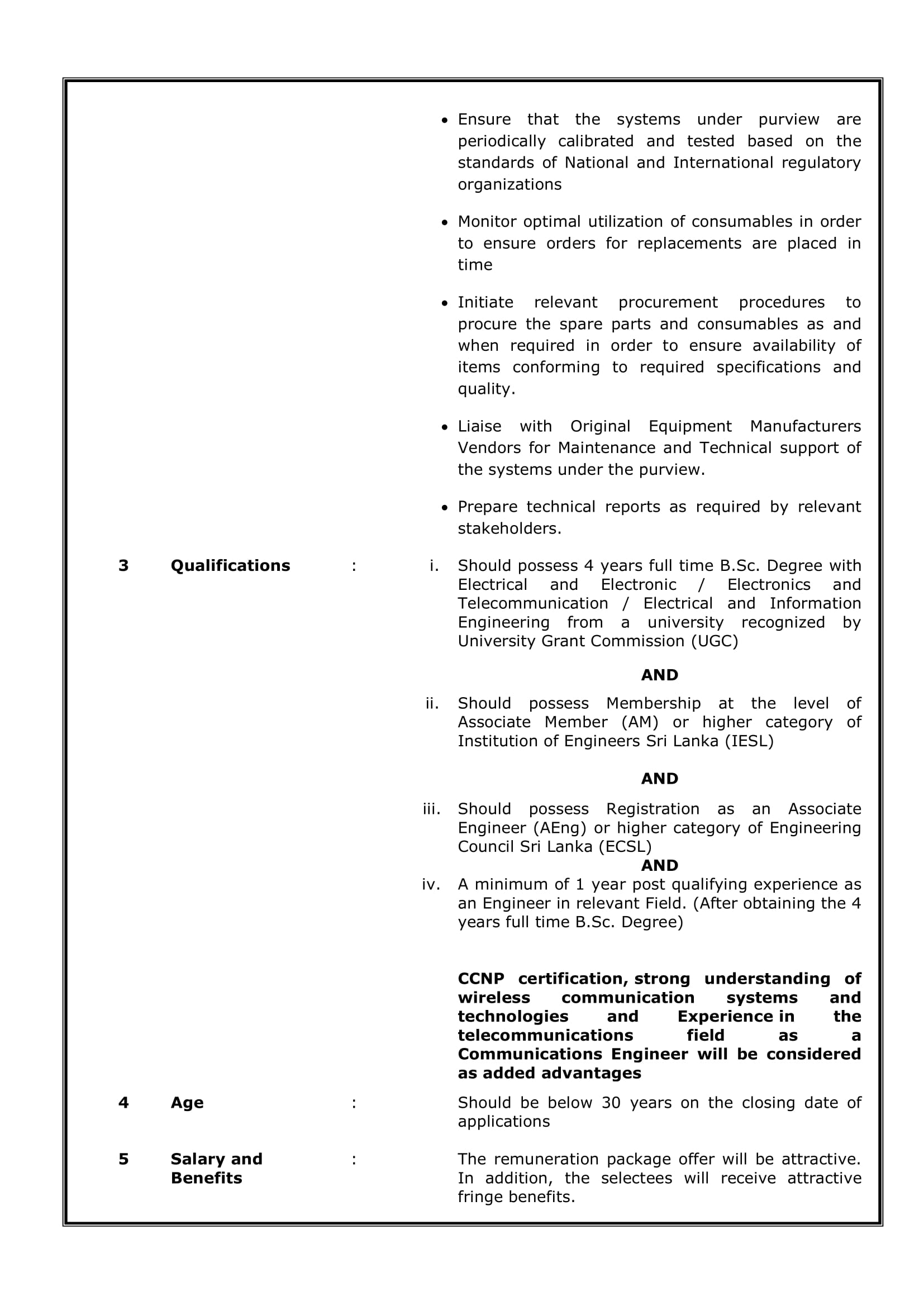 Assistant Manager, Electronics Engineer - Airport & Aviation Services (Sri Lanka) (Private) Limited