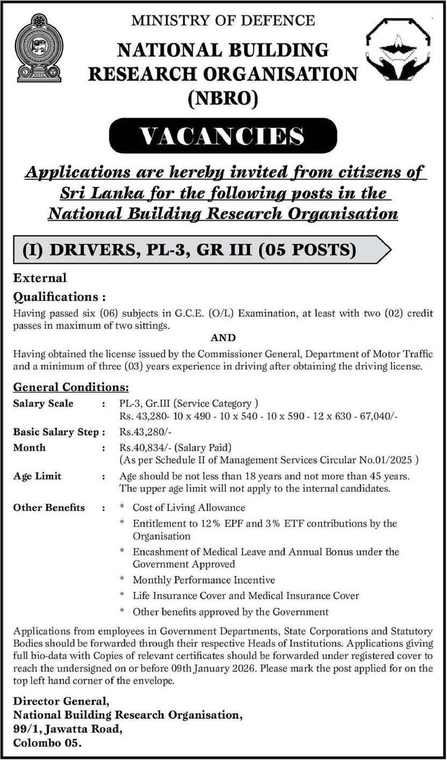 Driver - National Building Research Organization