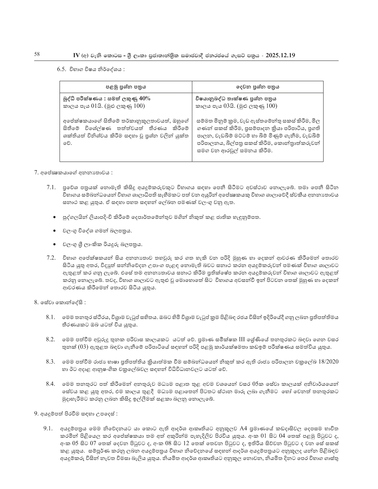 Technical Officer (Quantity Surveying) - Central Provincial Public Service