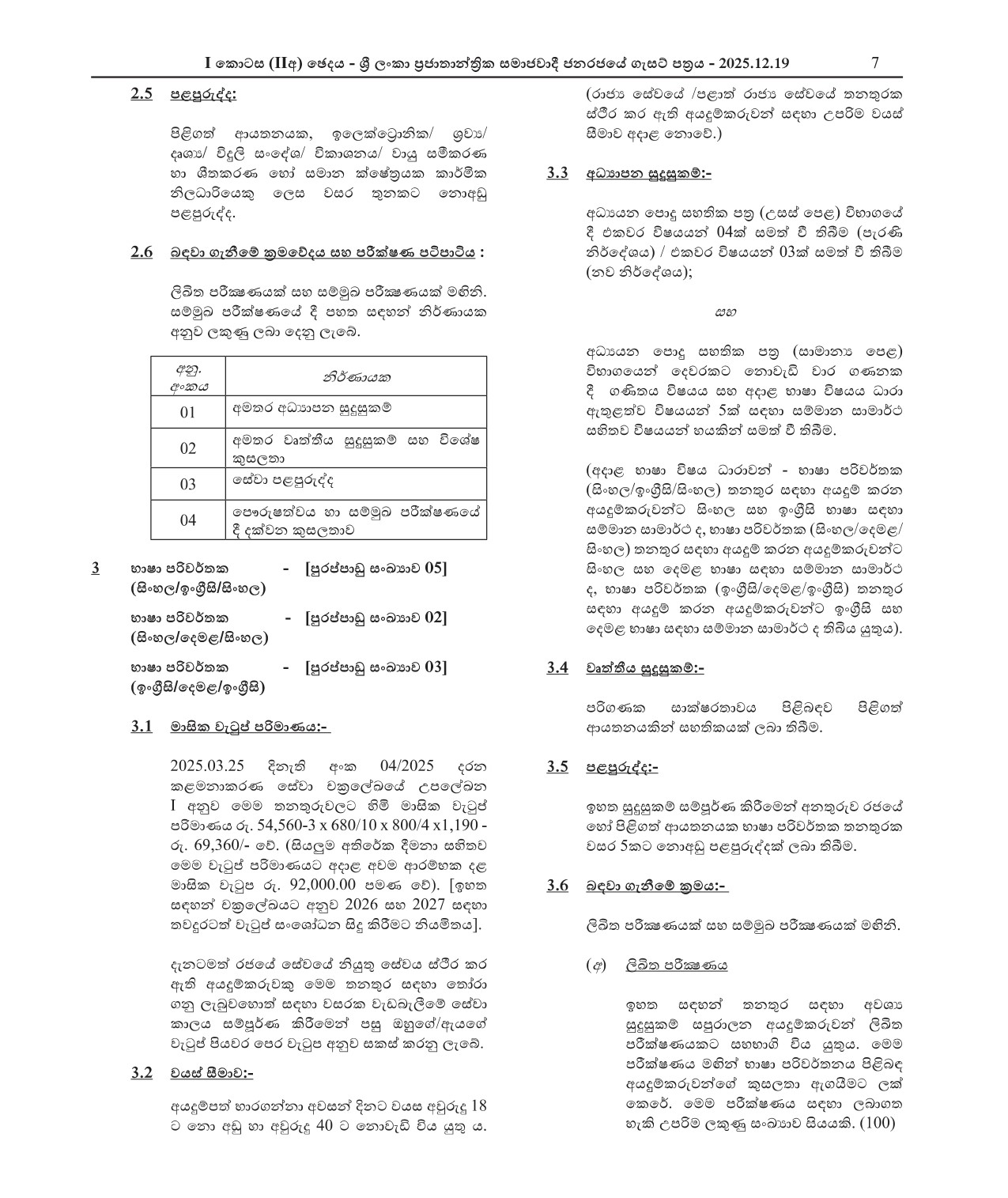 Deputy Director (Finance), Technical Officer (Electrical), Translator, Linen Room Attendant - Parliament of Sri Lanka