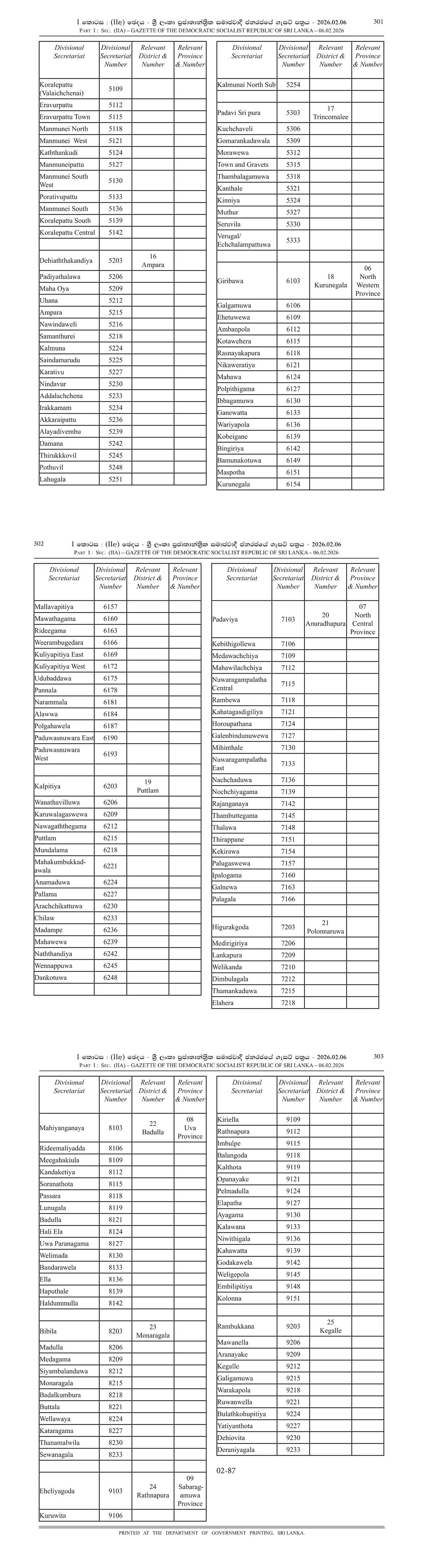 Efficiency Bar Examination for Grade II Officers of the Sri Lanka Grama Niladhari Service - 2026 