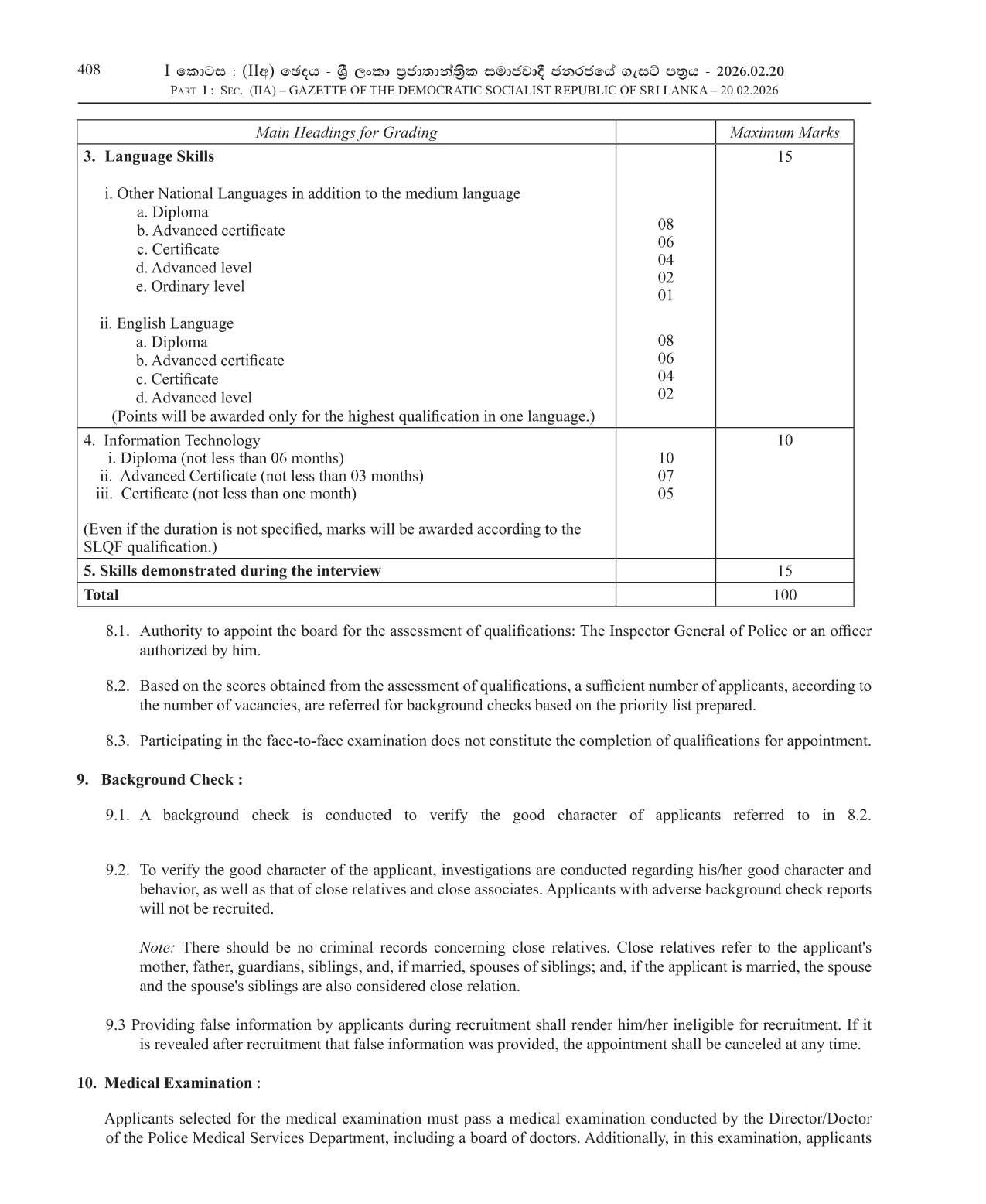 Reservist Assistant Superintendent of Police (Male/Female) Post of Legal - Sri Lanka Police