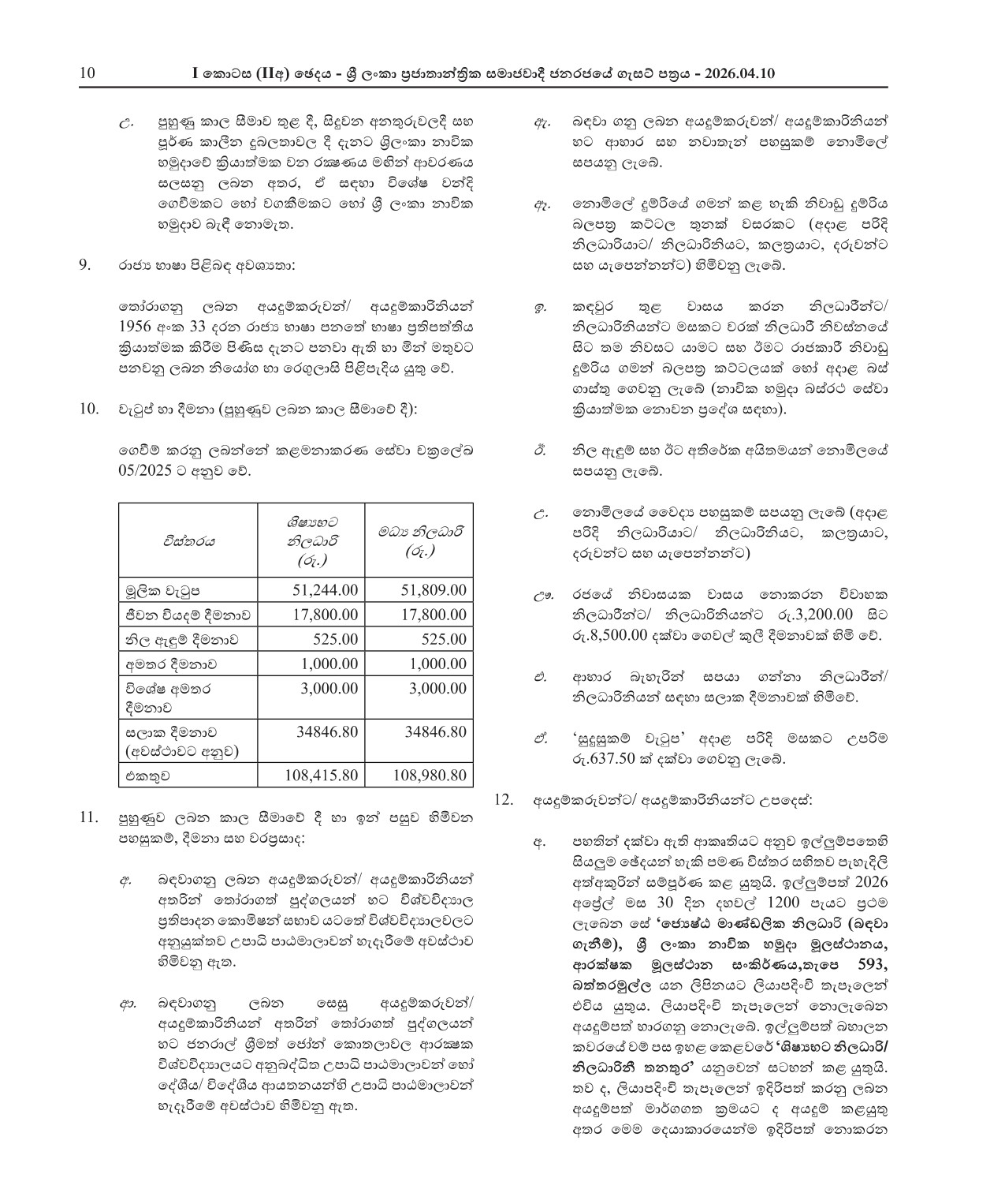 Cadet Officer - Sri Lanka Regular Naval Force