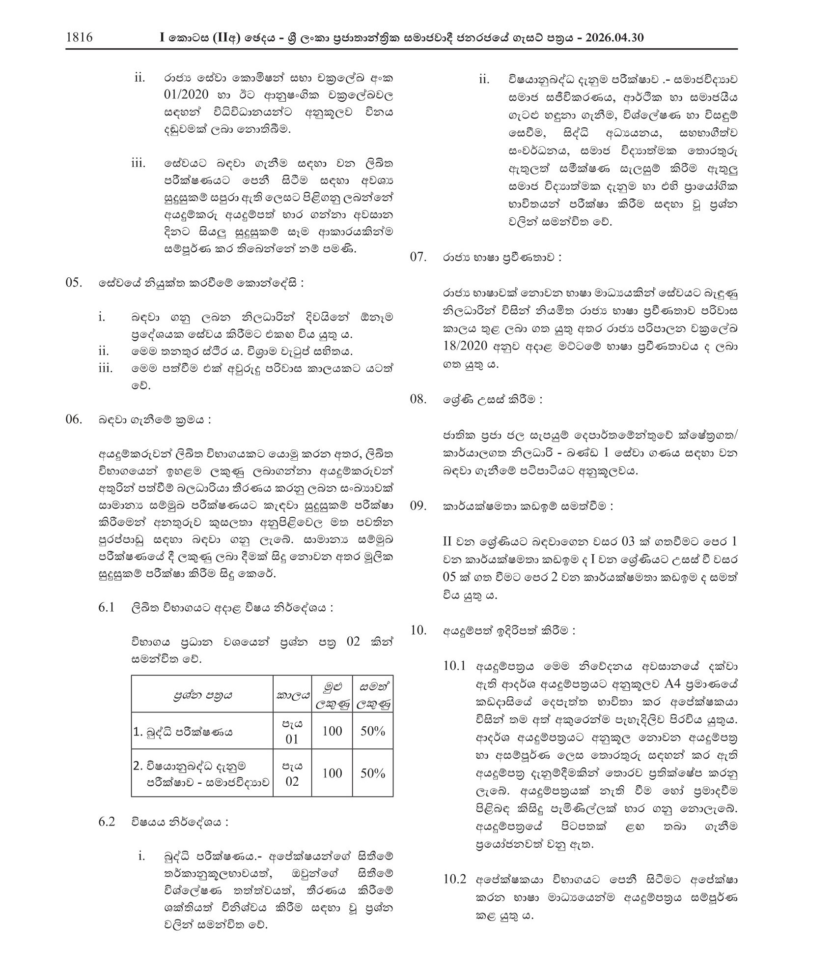 Sociologist (Limited) - Department of National Community Water Supply