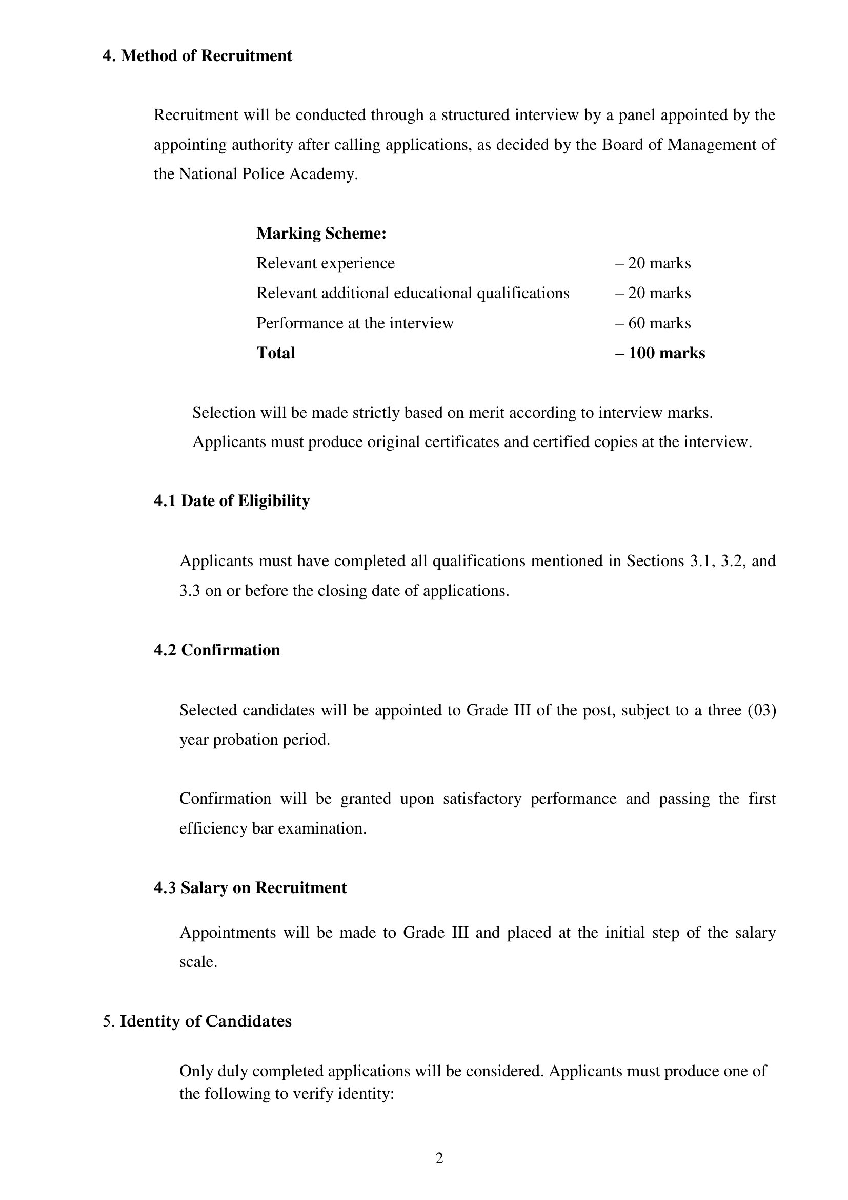 Assistant Cook, Office Assistant, Sanitary Labourer - National Police Academy