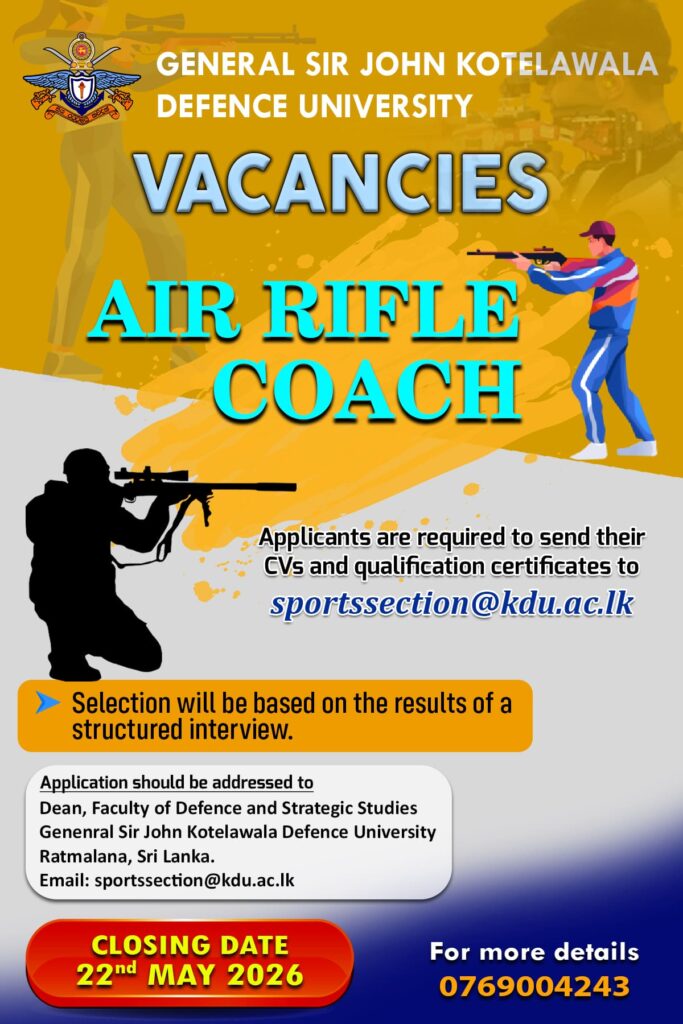 Air Rifle Coach - General Sir Jhon Kotelawala Defence University