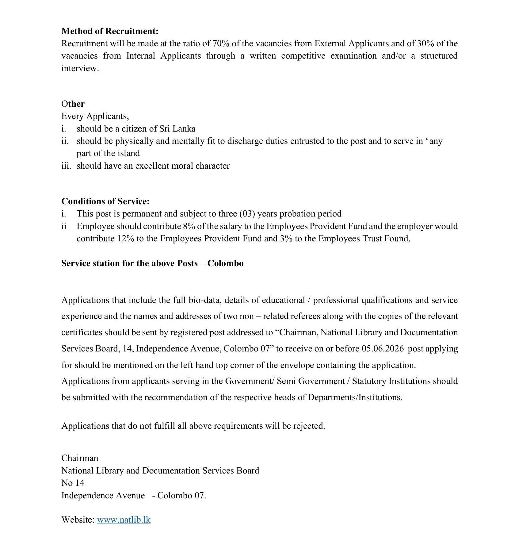 Information Assistant - National Library & Documentation Services Board