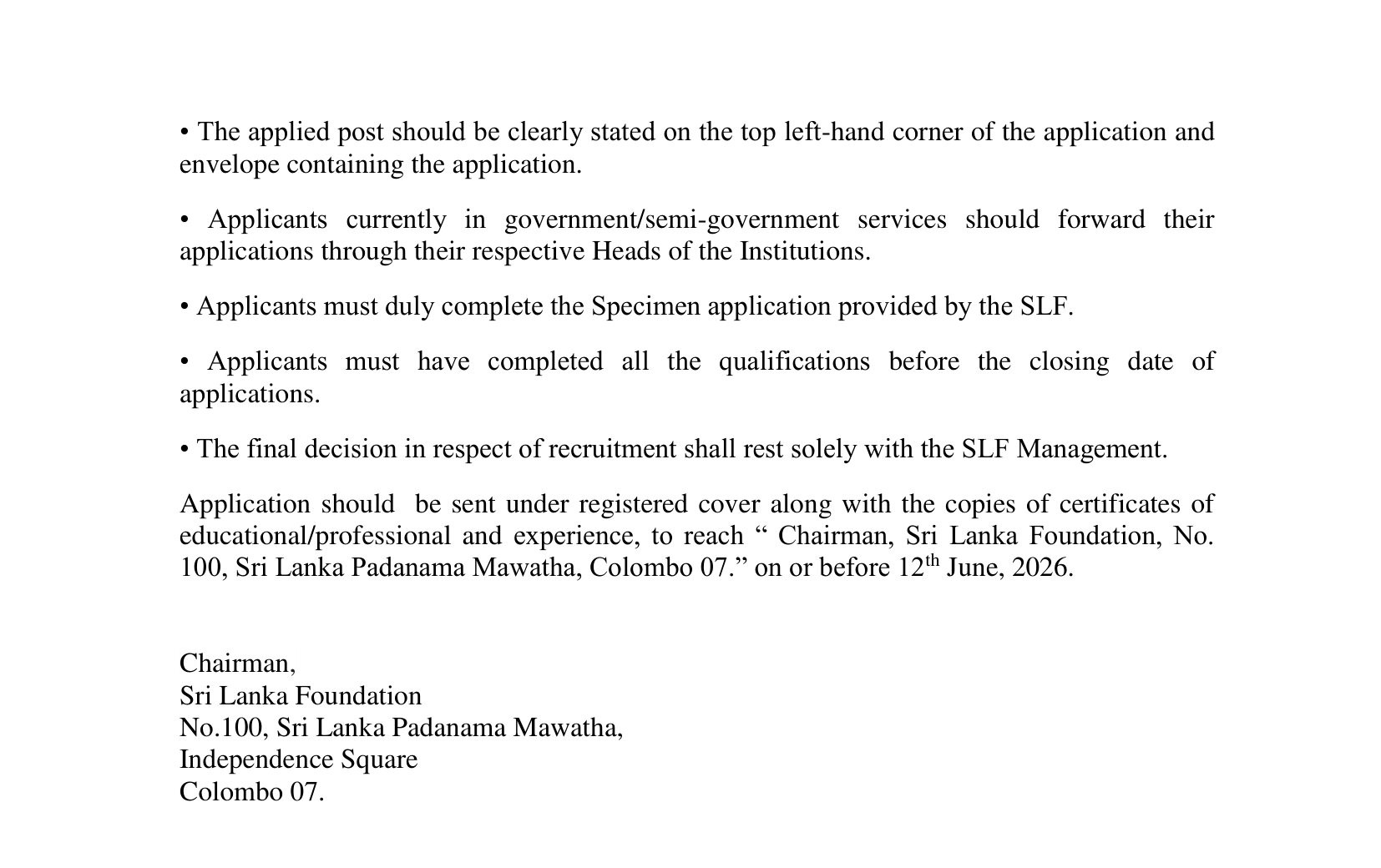 Director General - Sri Lanka Foundation