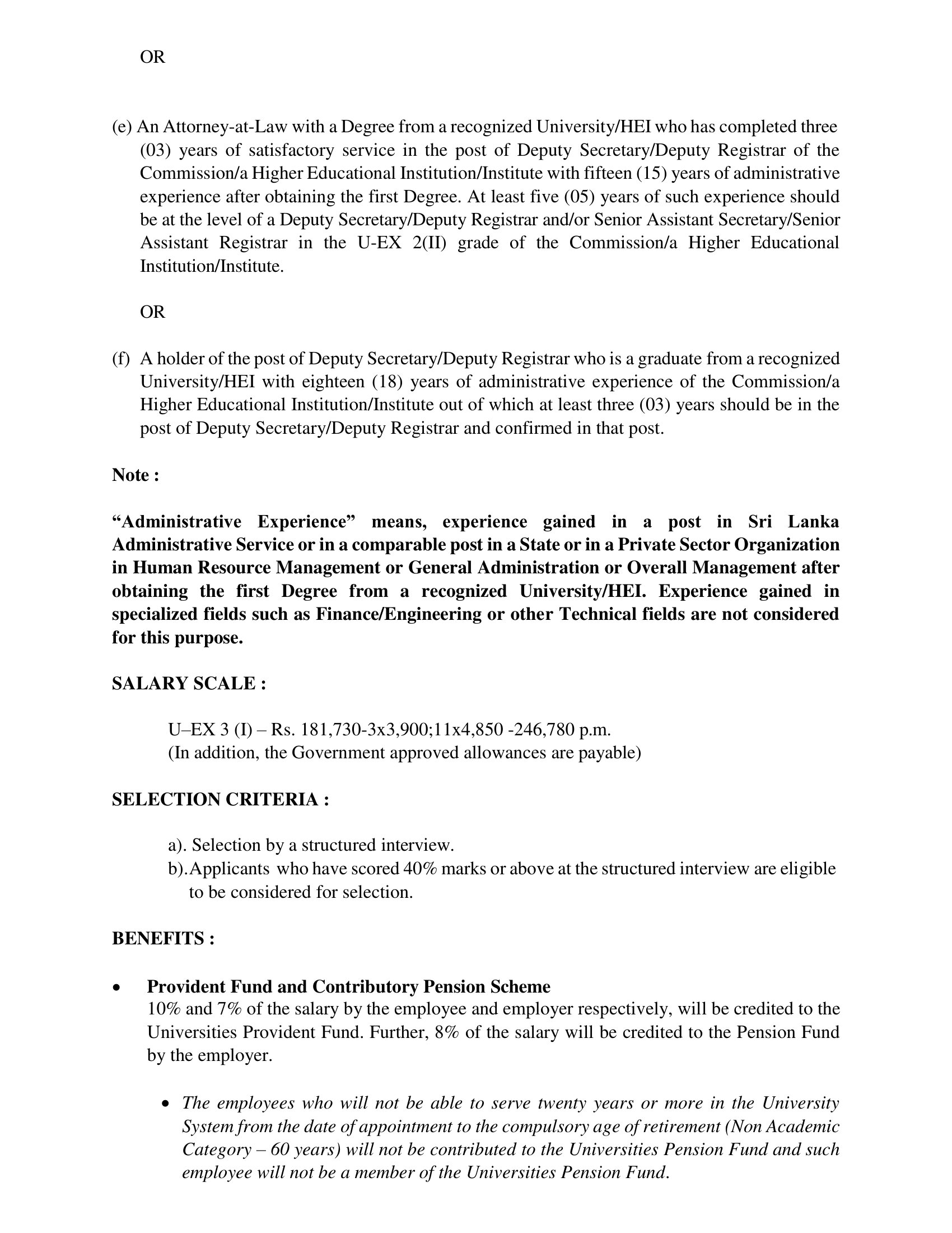 Registrar - University of Peradeniya