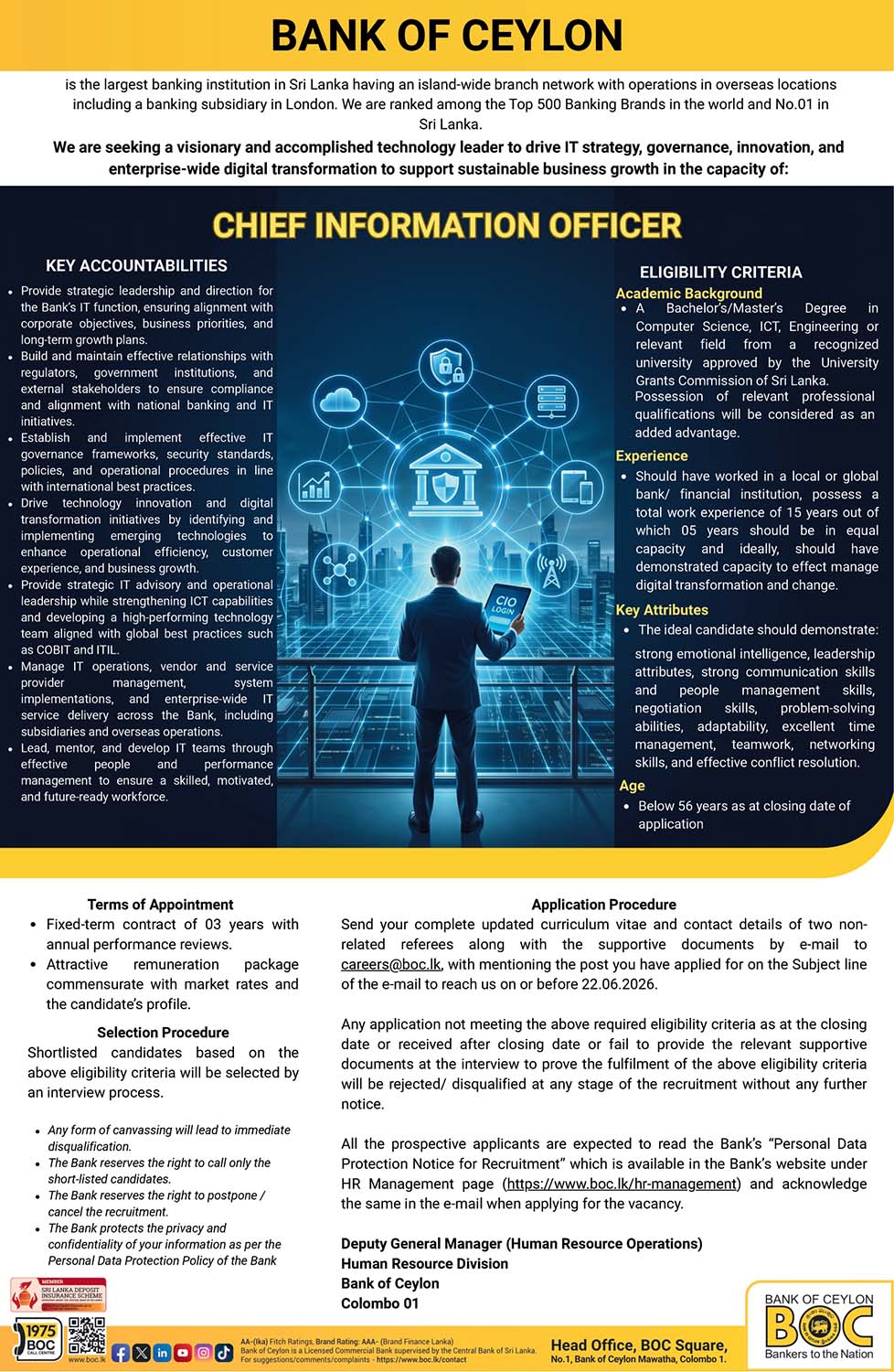 Chief Information Officer - Bank of Ceylon