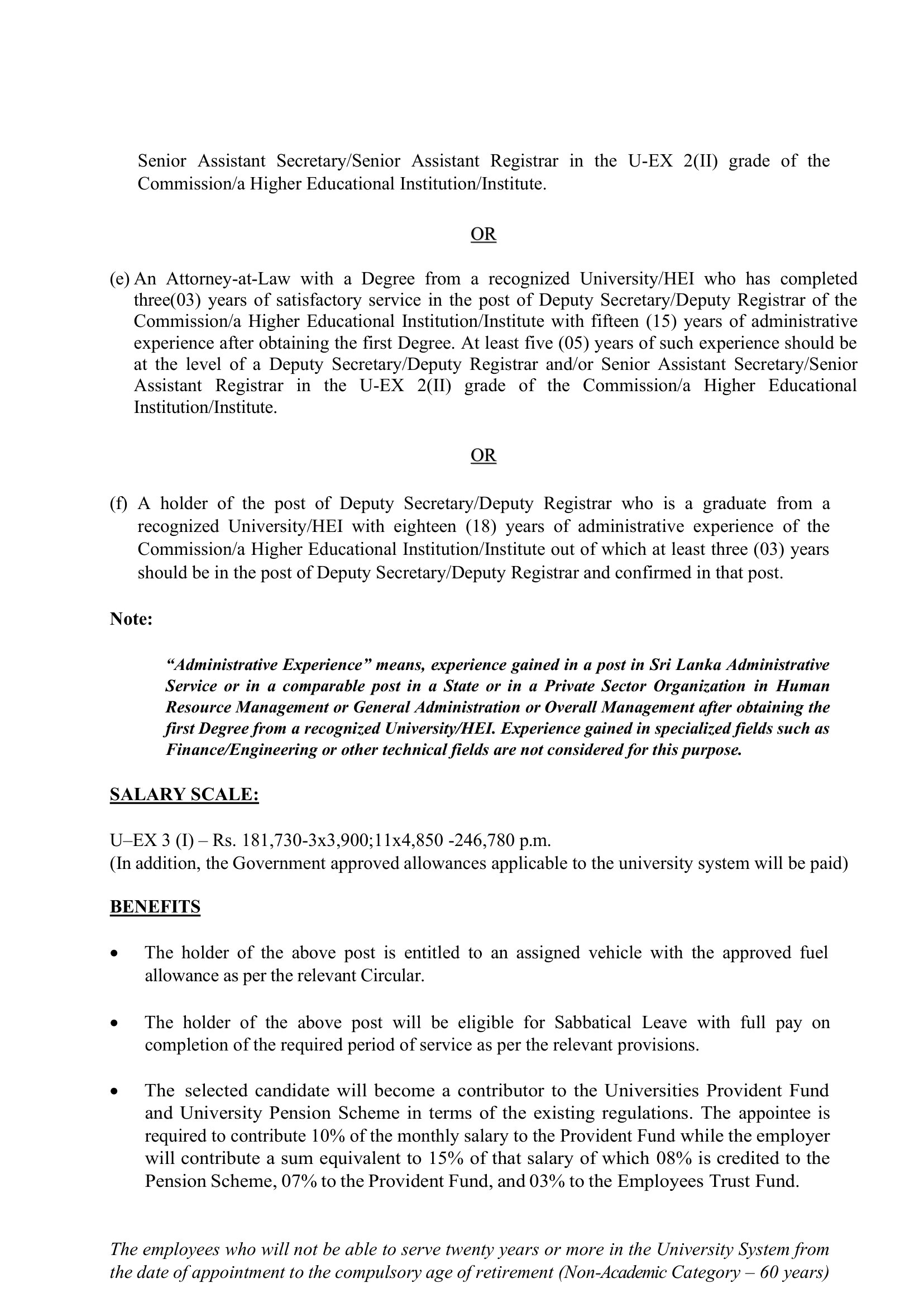 Registrar - University of Ruhuna