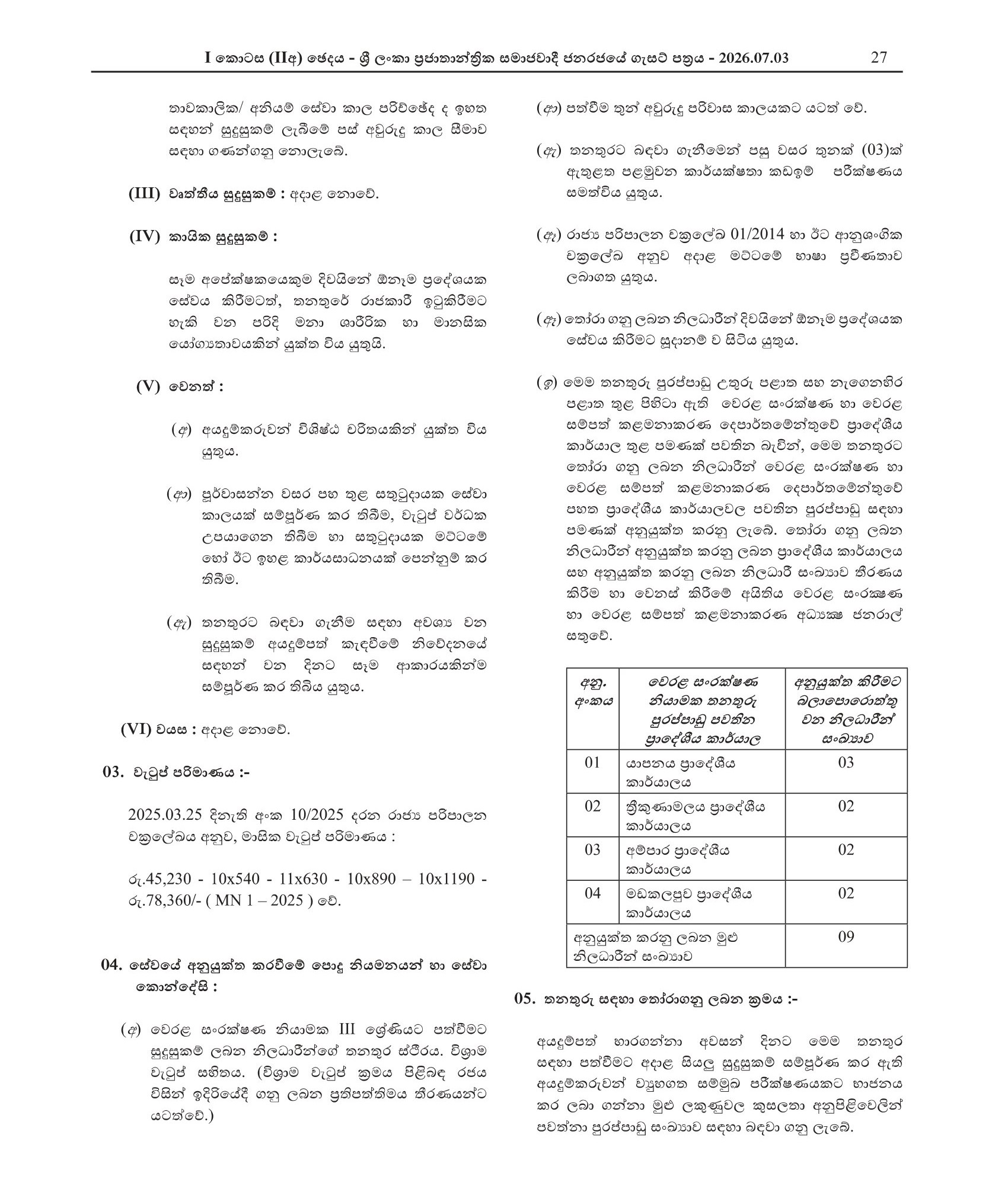 Coast Conservation Officer (Limited) - Coast Conservation & Coastal Resource Management Department