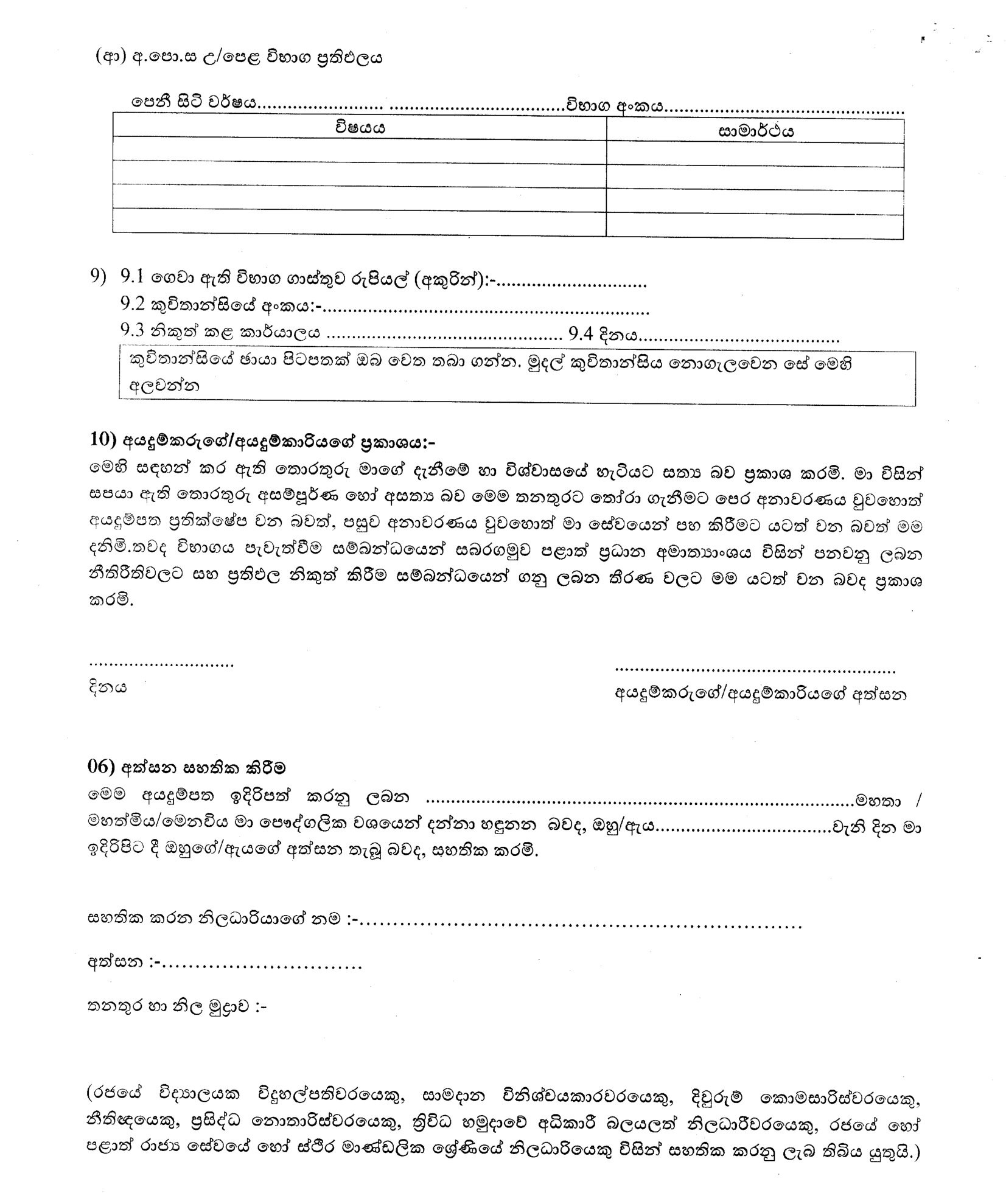 Revenue Inspector (Open) - Sabaragamuwa Provincial Public Service