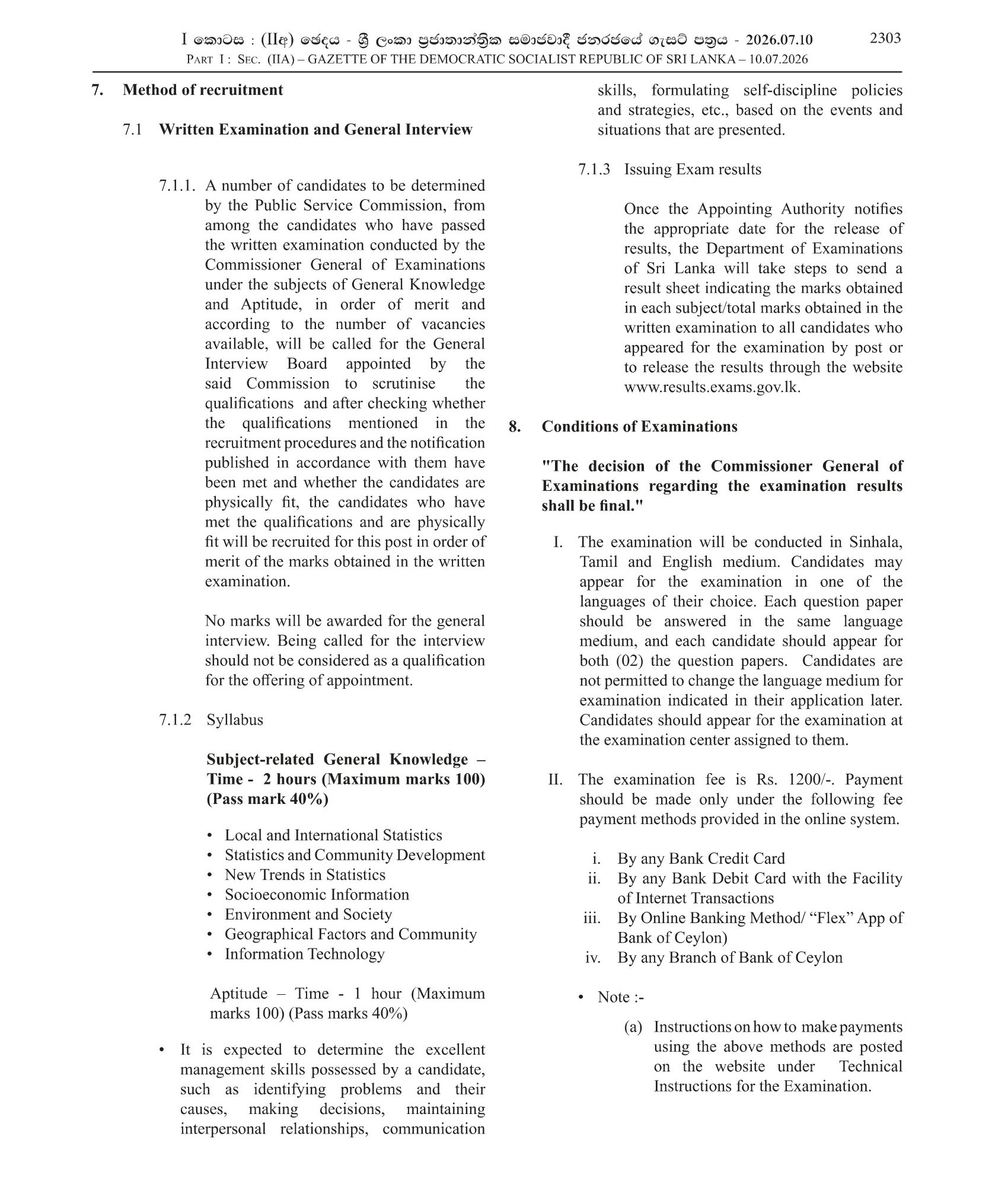 Statistician (Open) - Department of Census & Statistics