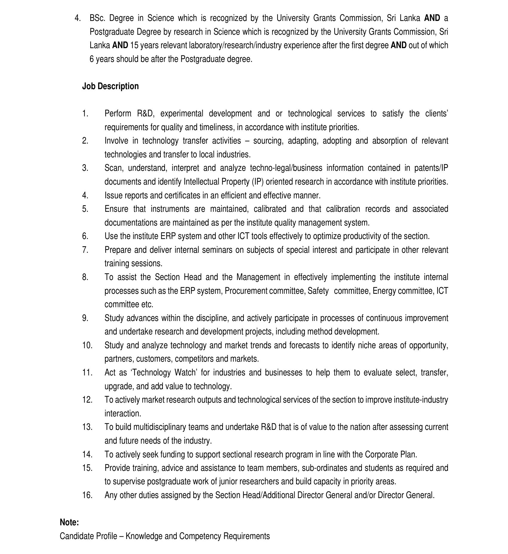 Principal Research Scientist, Senior Research Scientist - Industrial Technology Institute