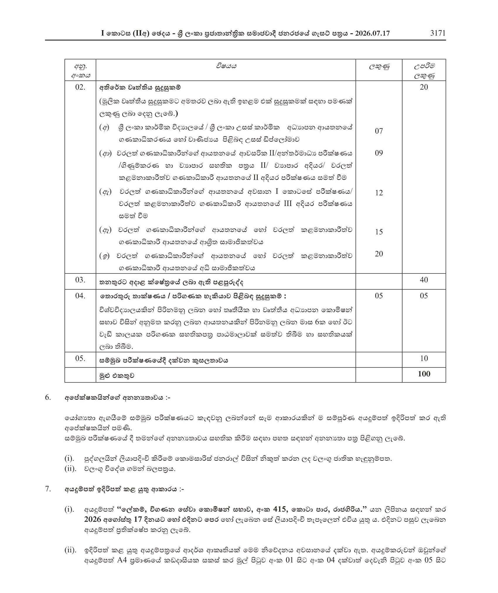 Superintendent of Audit - Audit Service Commission