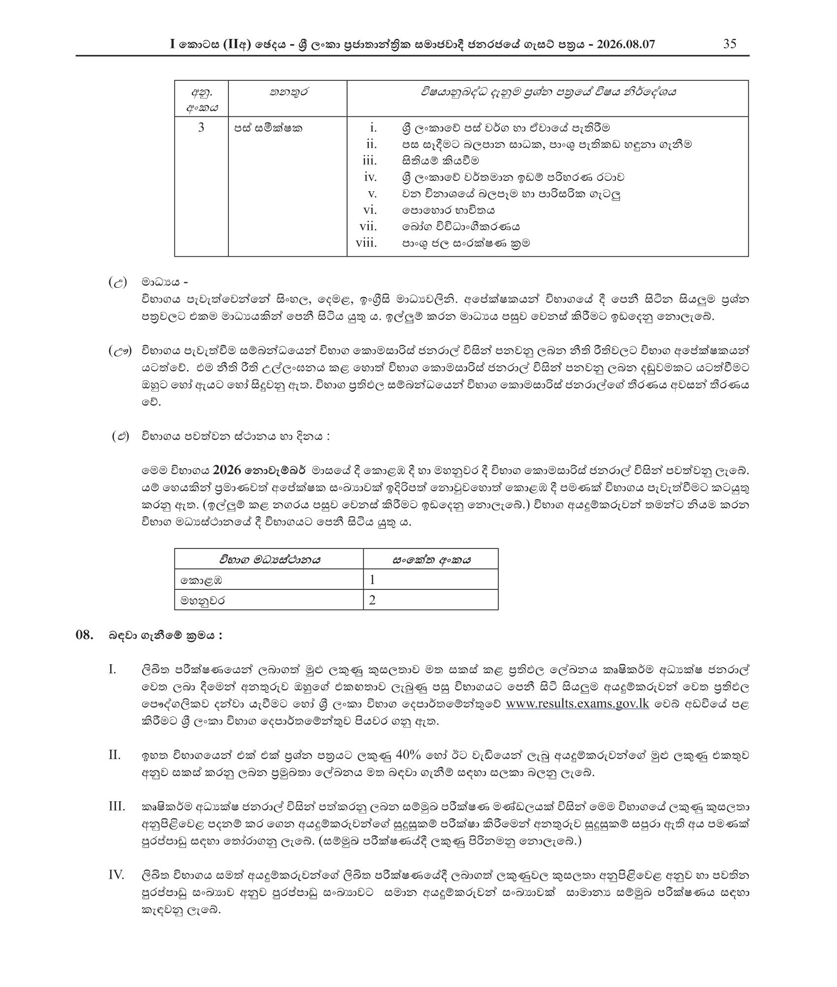 Agricultural Instructor, Research Assistant, Soil Surveyor - Department of Agriculture