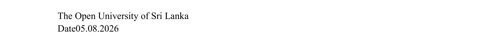 Project Assistant - The Open University of Sri Lanka
