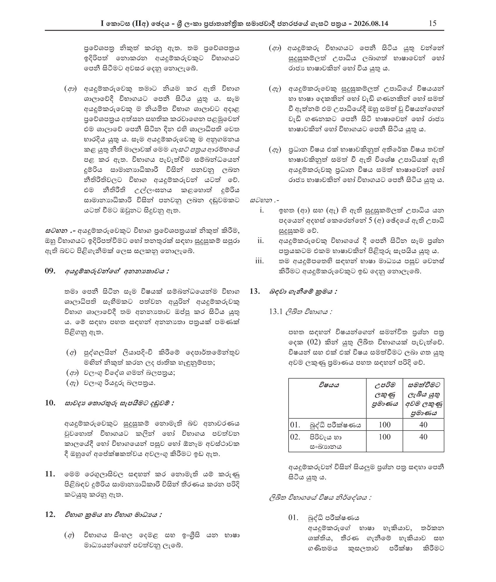 Transport Costing Officer (Open) - Sri Lanka Railway Department