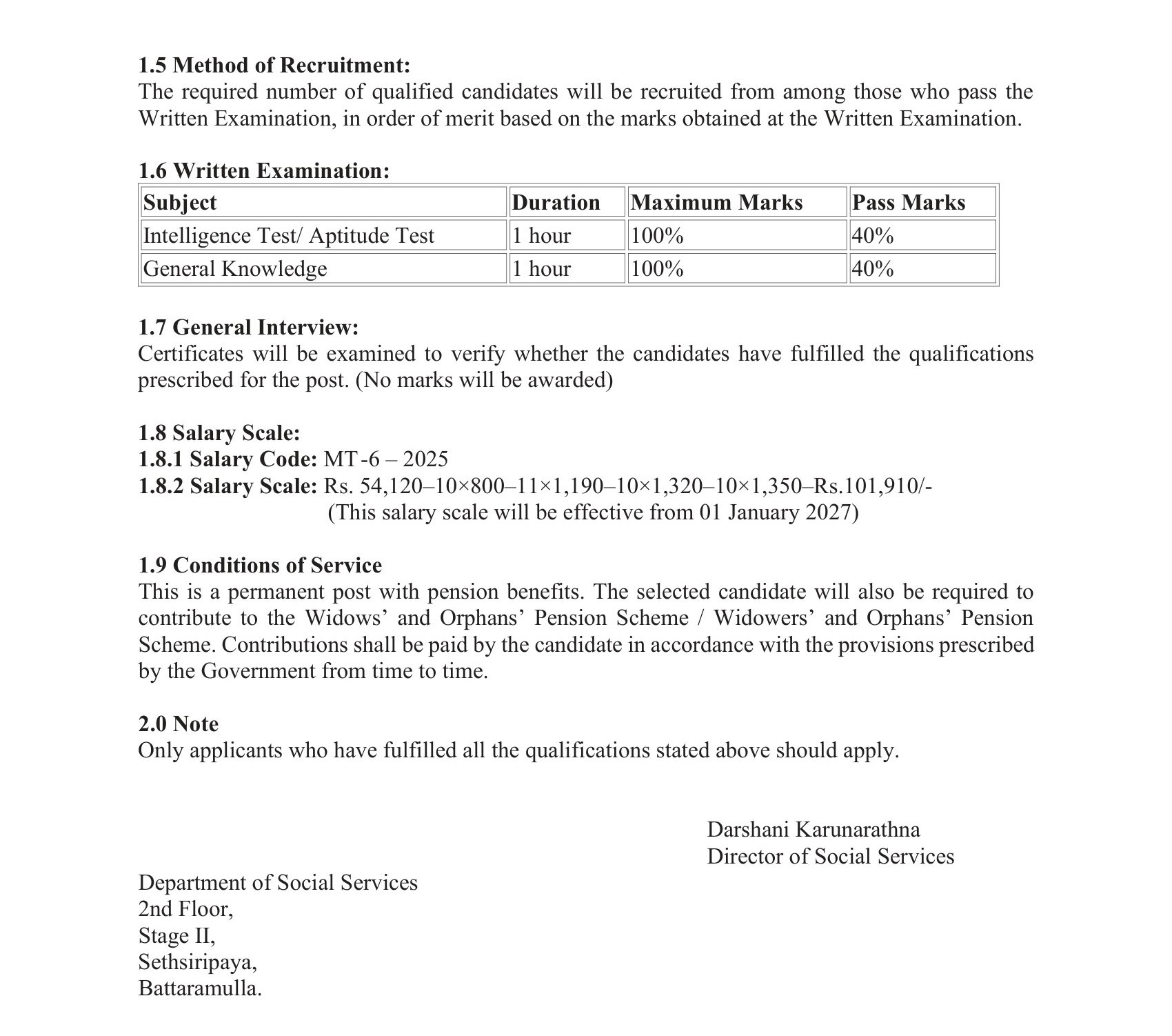 Speech Therapist - Department of Social Services