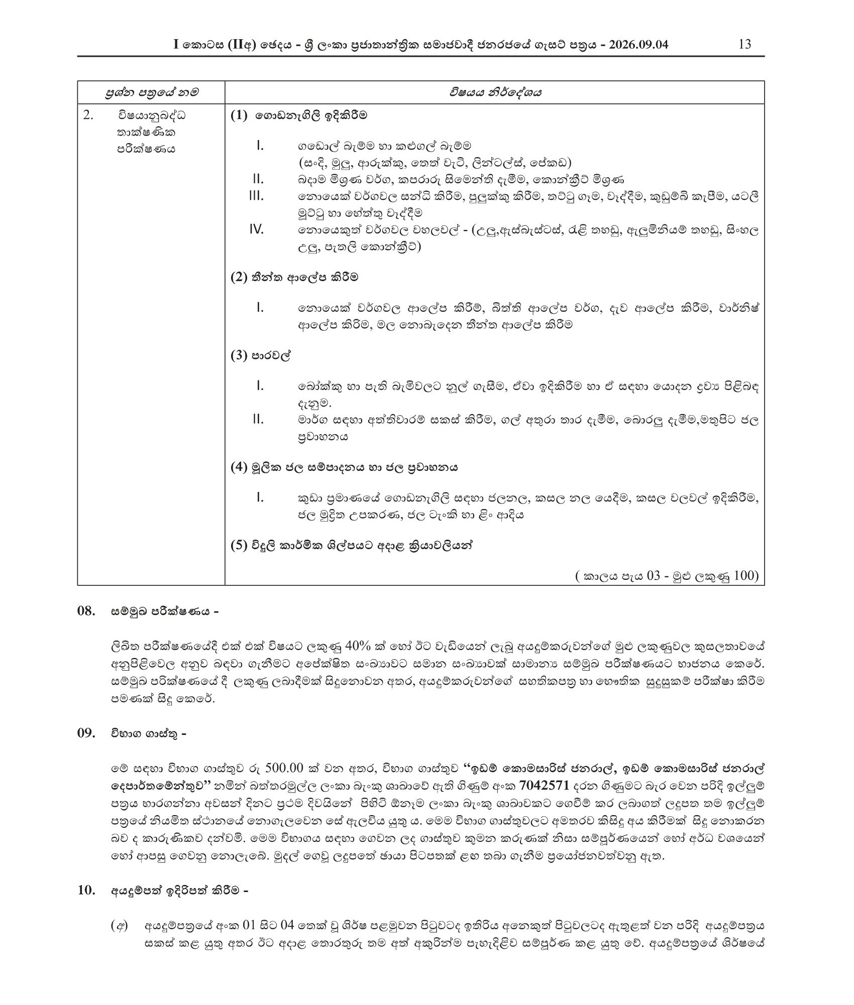 Superintendent of Works (Open) - Land Commissioner General’s Department 