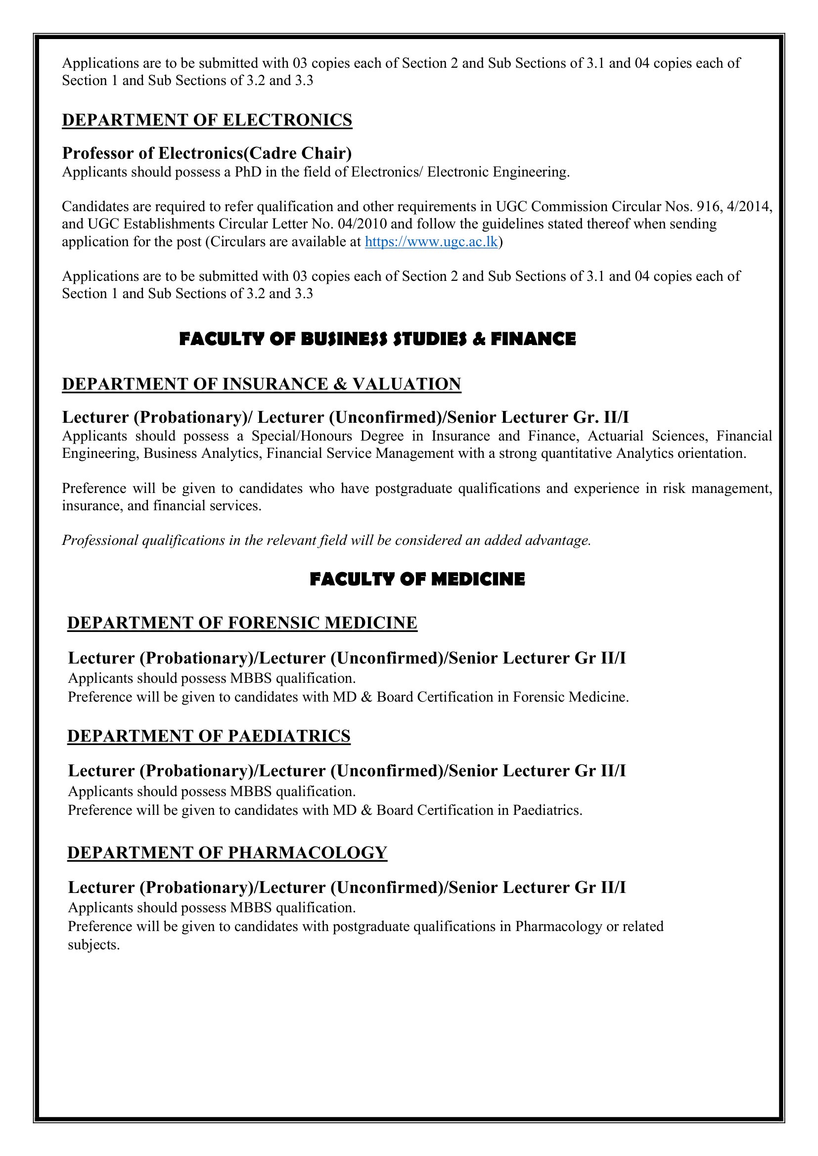 Lecturer, Senior Lecturer, Professor, Instructor, Chief Marshal, Project Manager - Wayamba University of Sri Lanka