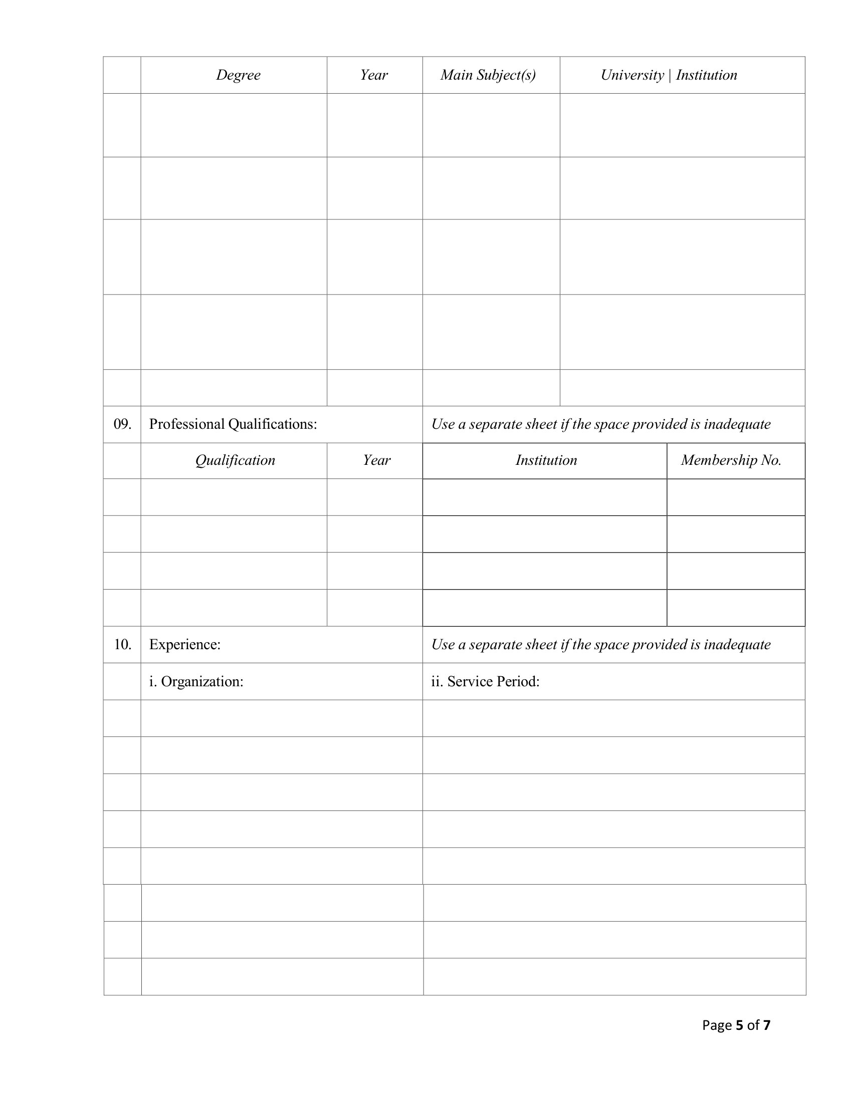 Additional Project Director - Ministry of Transport, Highways & Urban Development