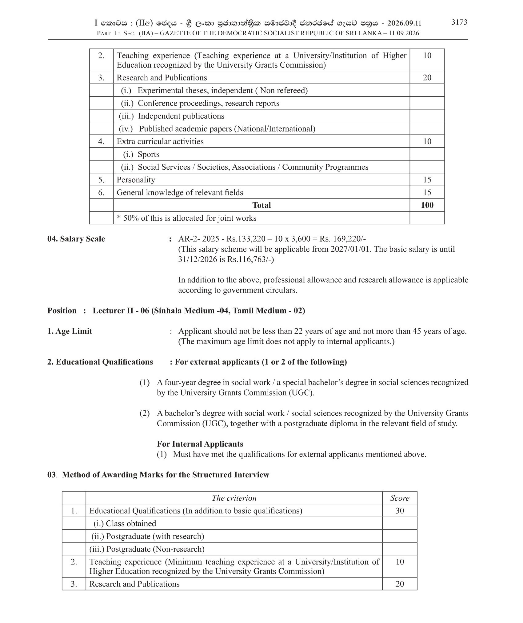  Additional Director General, Senior Lecturer, Lecturer, Project Programmer, Audio Visual Technician - National Institute of Social Development