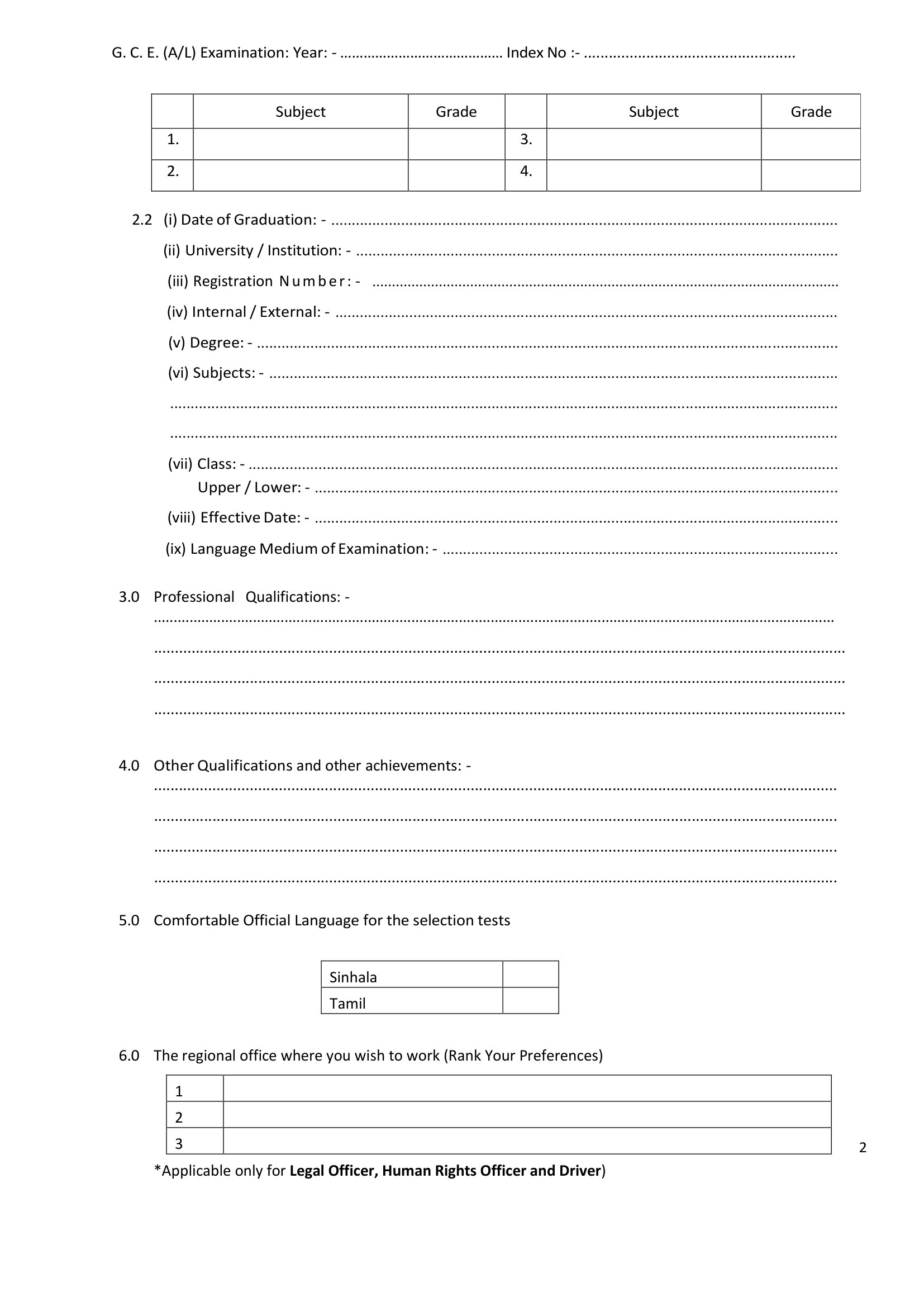 Human Rights Officer - Human Rights Commission of Sri Lanka