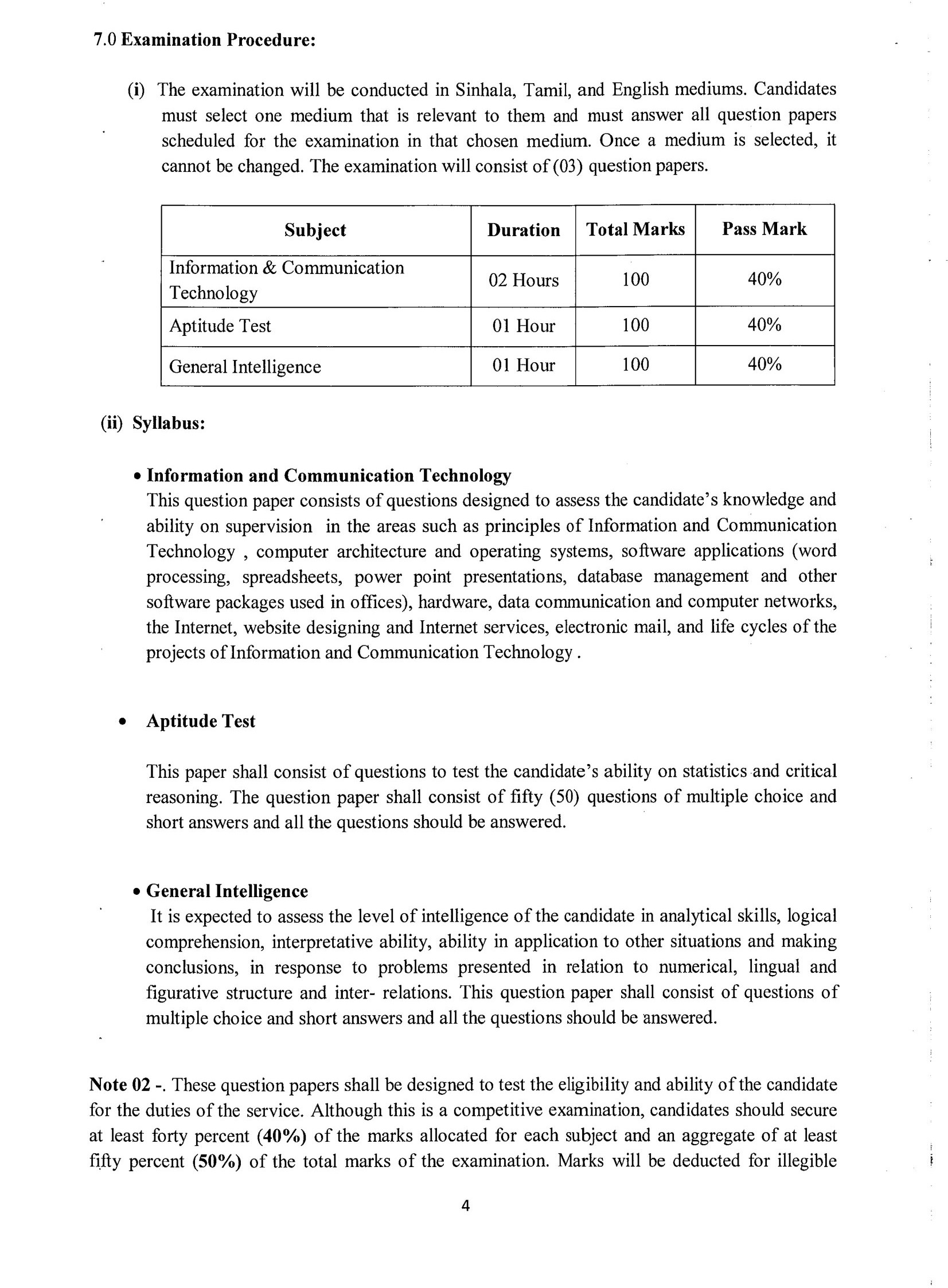 Information & Communication Technology Officer (Open) - Southern Provincial Public Service 