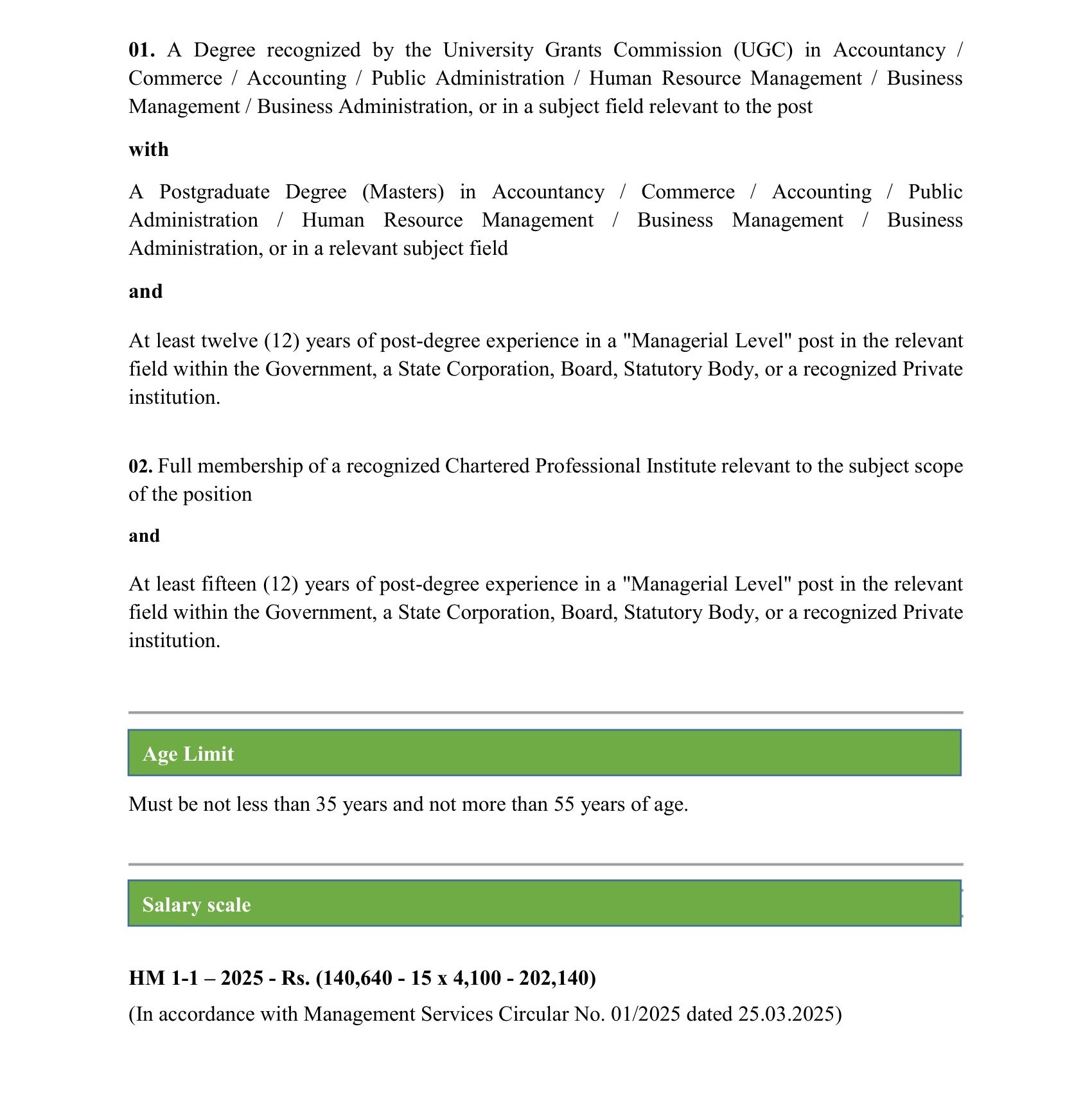 Director - Office for National Unity & Reconciliation