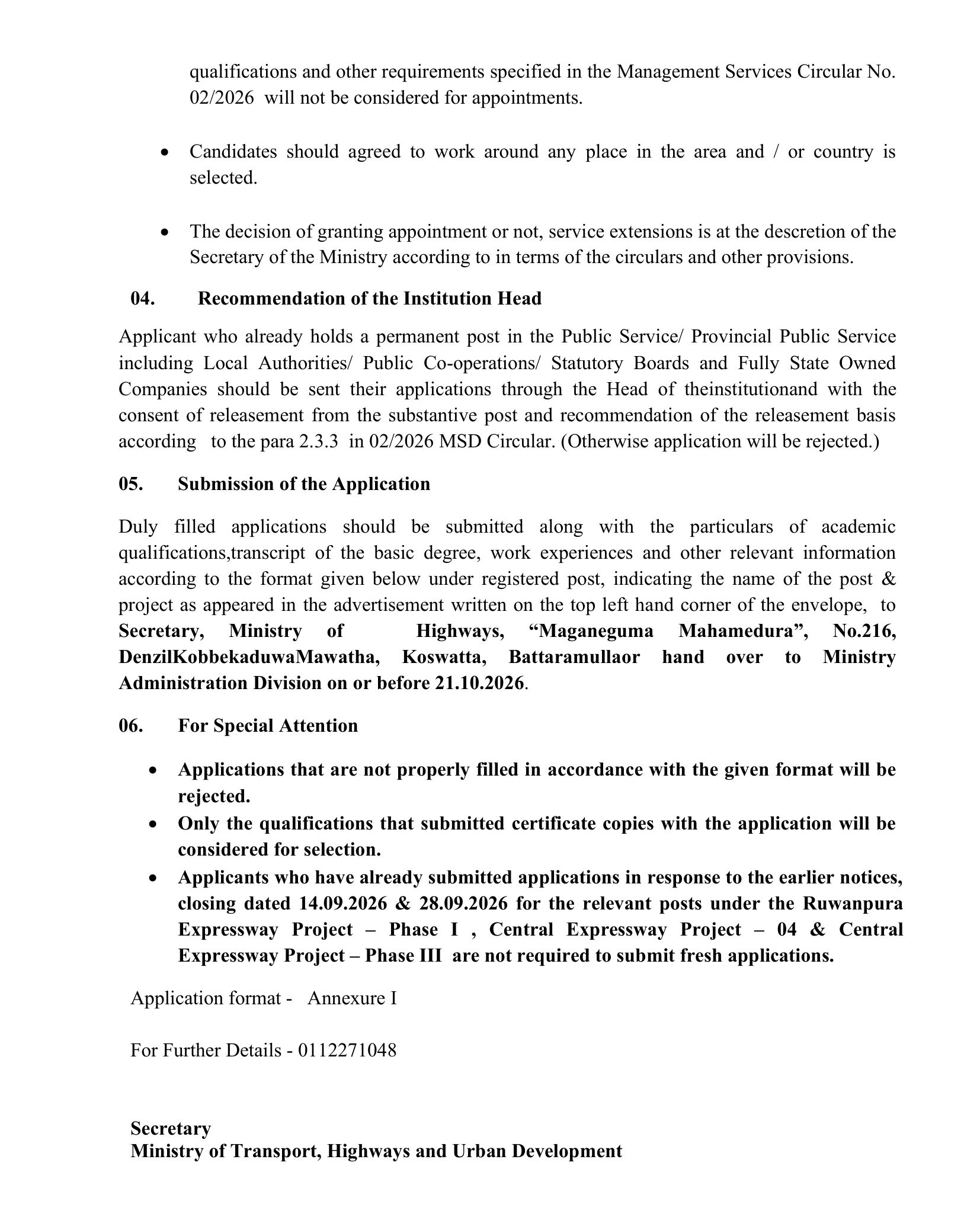 Procurement Specialist - Ministry of Transport, Highways & Urban Development