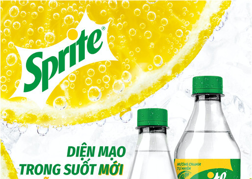 Sprite sử dụng chai nhựa trong suốt để bảo vệ môi trường