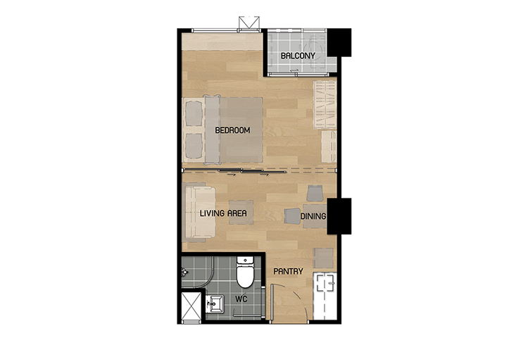 1 Bedroom ในโครงการ ไนท์บริดจ์ สกาย ริเวอร์ โอเชี่ยน, ภาพที่ 4