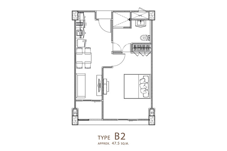 1 Bedroom ในโครงการ มอลลิส เรสซิเดนซ์, ภาพที่ 4